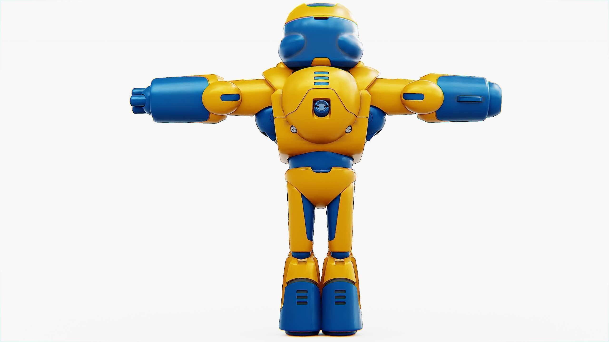 COMBAT DROID COLOBO Rigged for Unreal Engine - Unity - MIXAMO  3D model_25