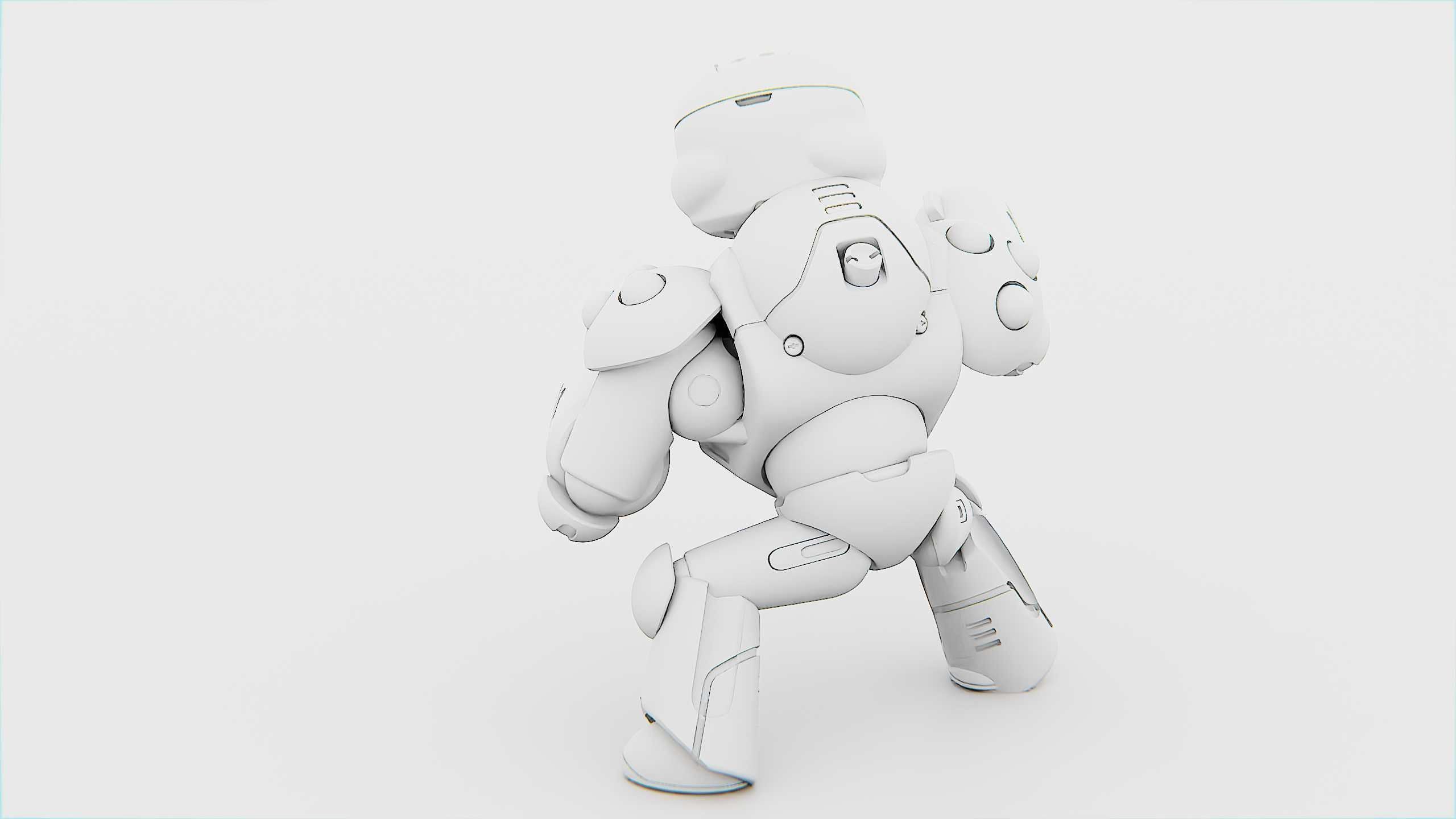 COMBAT DROID COLOBO Rigged for Unreal Engine - Unity - MIXAMO  3D model_36