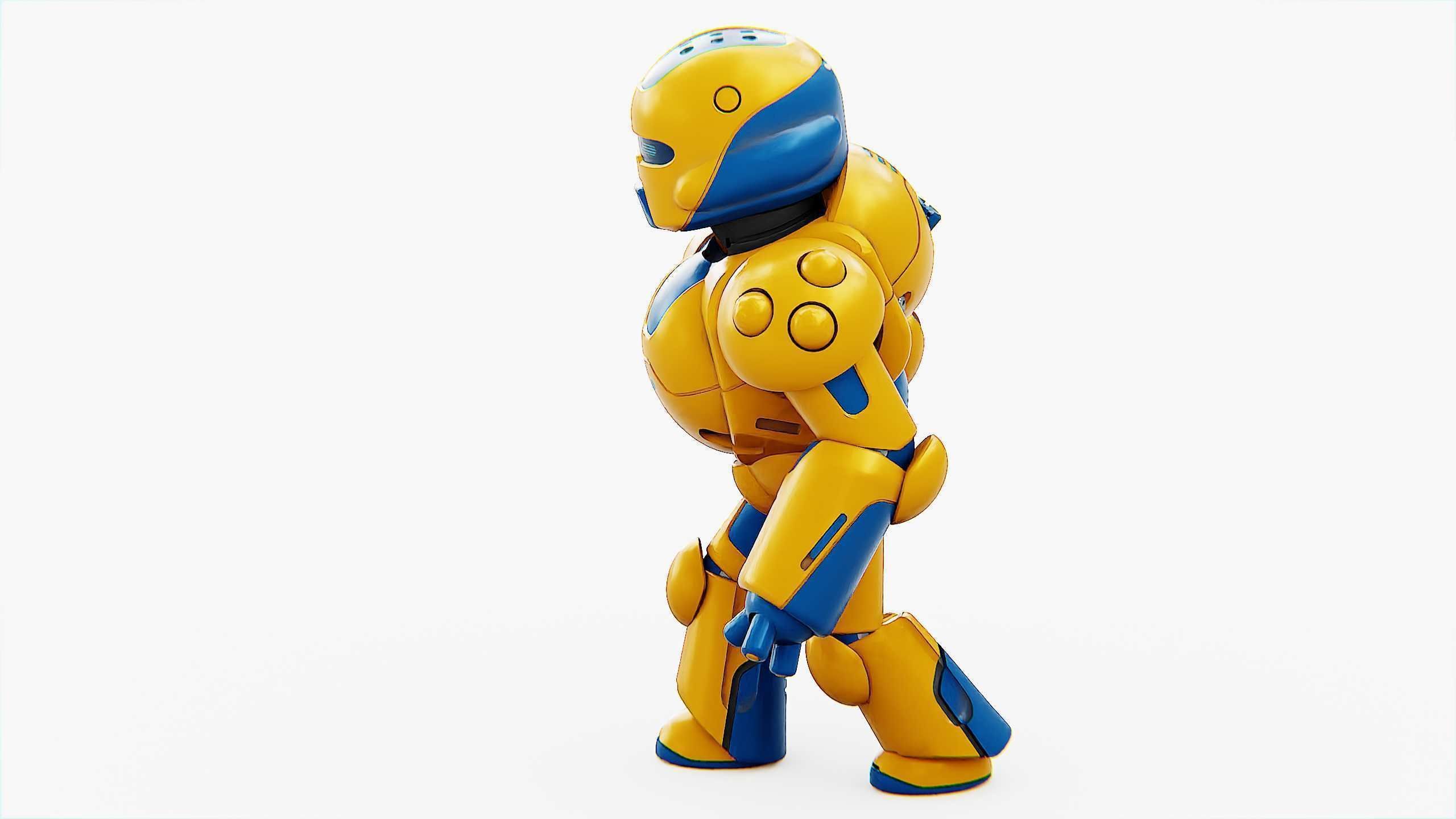 COMBAT DROID COLOBO Rigged for Unreal Engine - Unity - MIXAMO  3D model_27