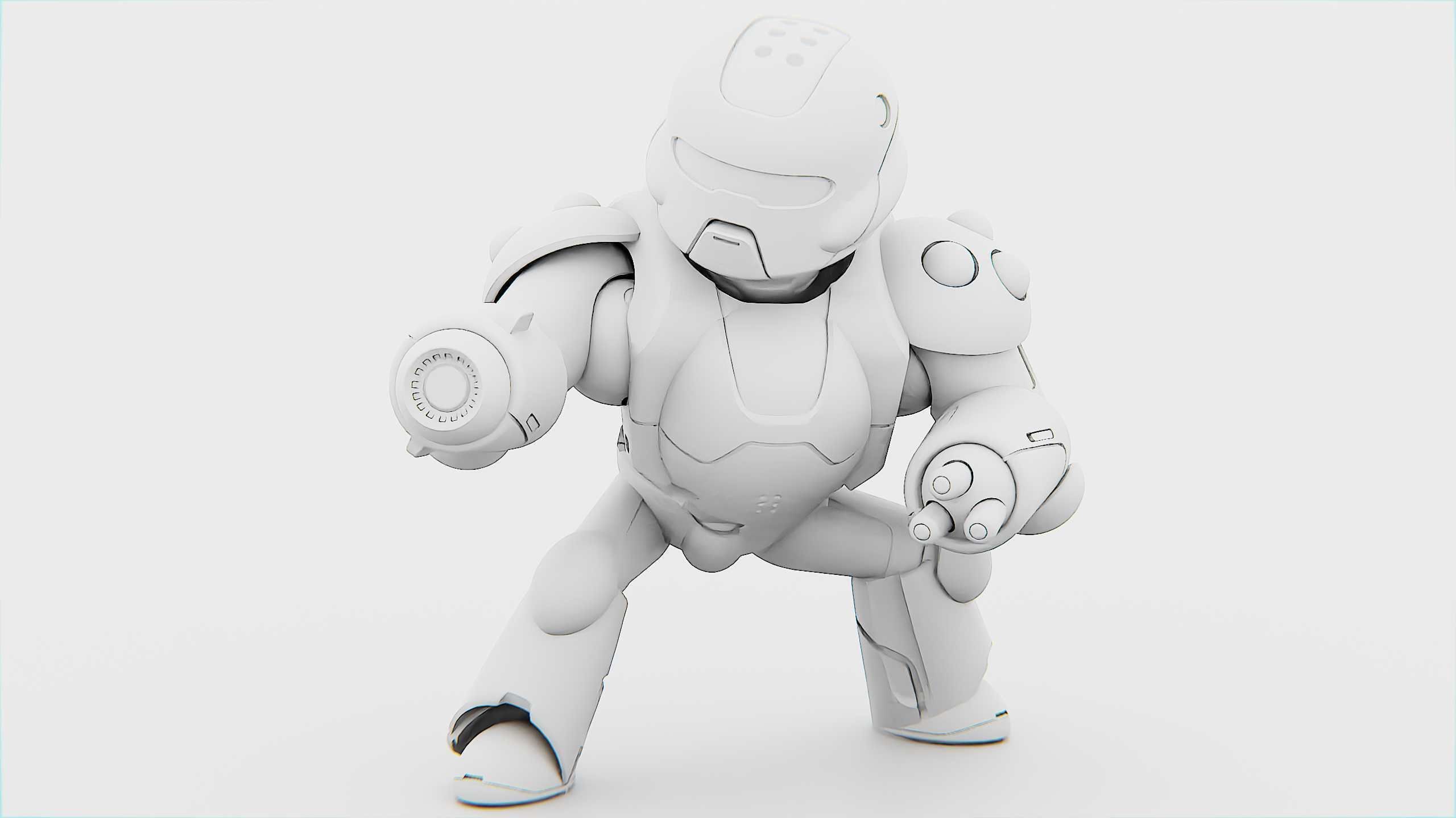 COMBAT DROID COLOBO Rigged for Unreal Engine - Unity - MIXAMO  3D model_35