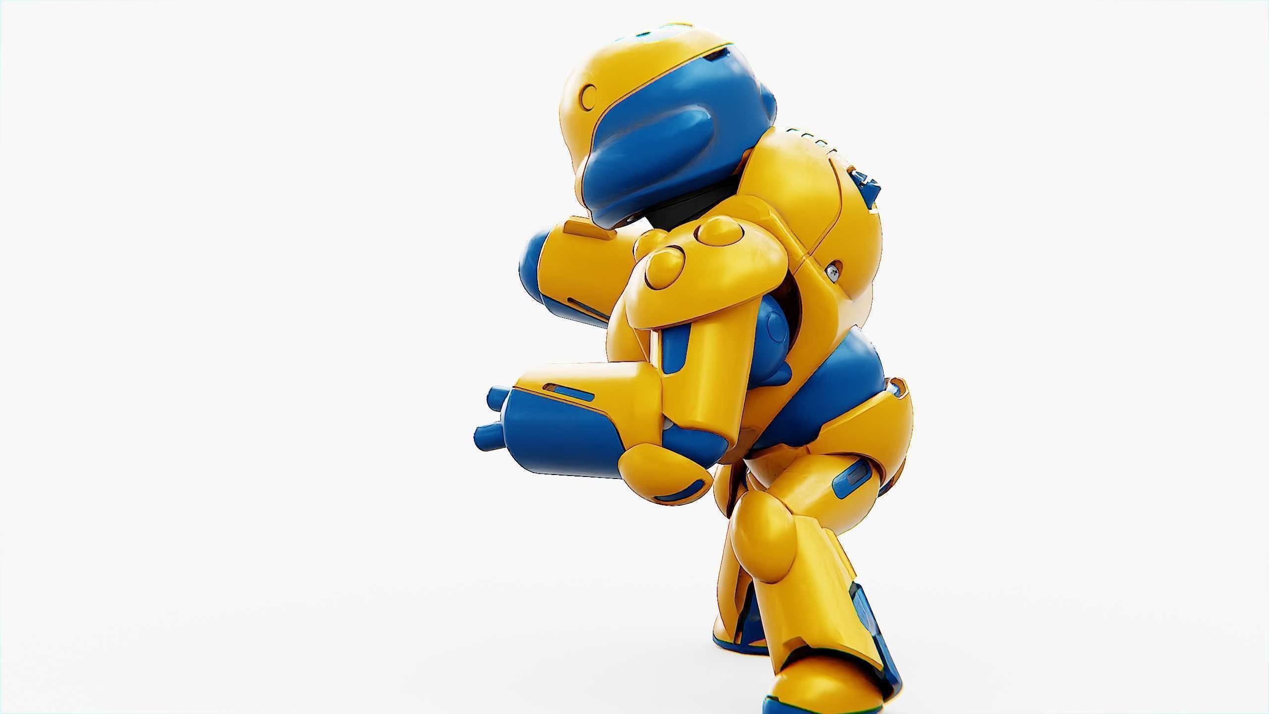 COMBAT DROID COLOBO Rigged for Unreal Engine - Unity - MIXAMO  3D model_6
