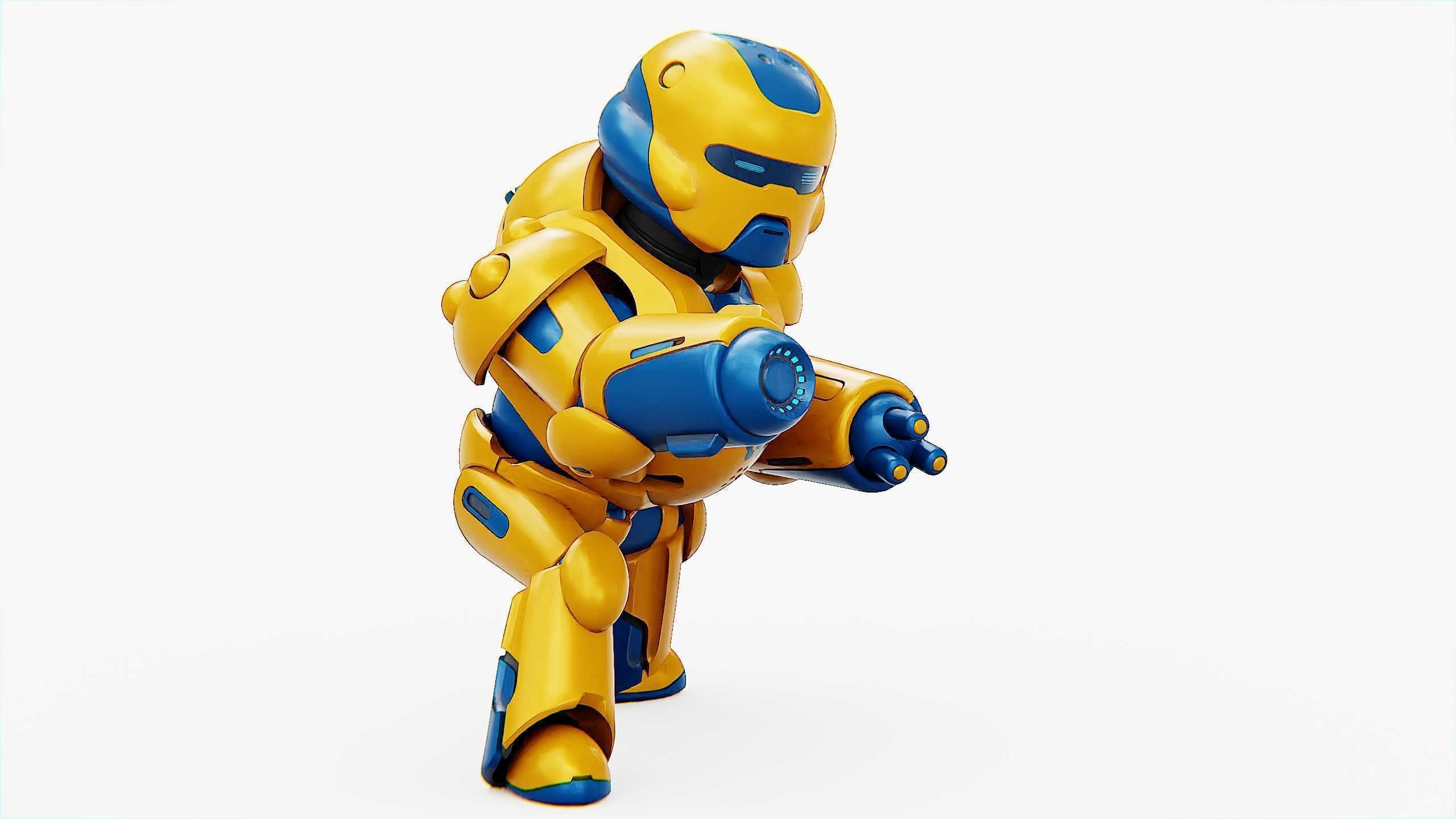 COMBAT DROID COLOBO Rigged for Unreal Engine - Unity - MIXAMO  3D model_12