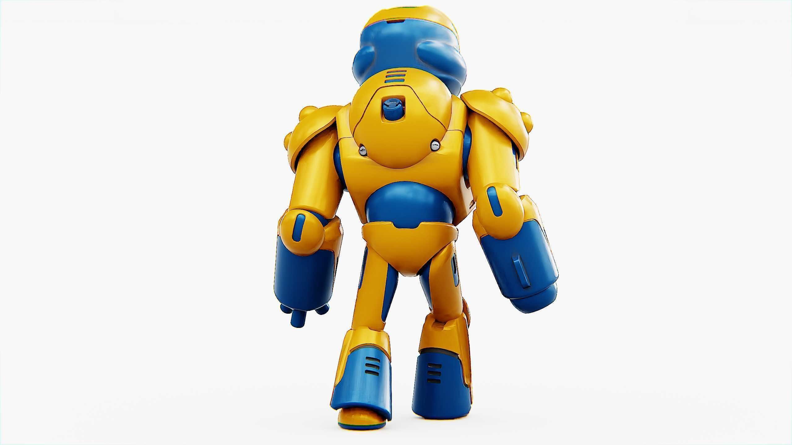 COMBAT DROID COLOBO Rigged for Unreal Engine - Unity - MIXAMO  3D model_29