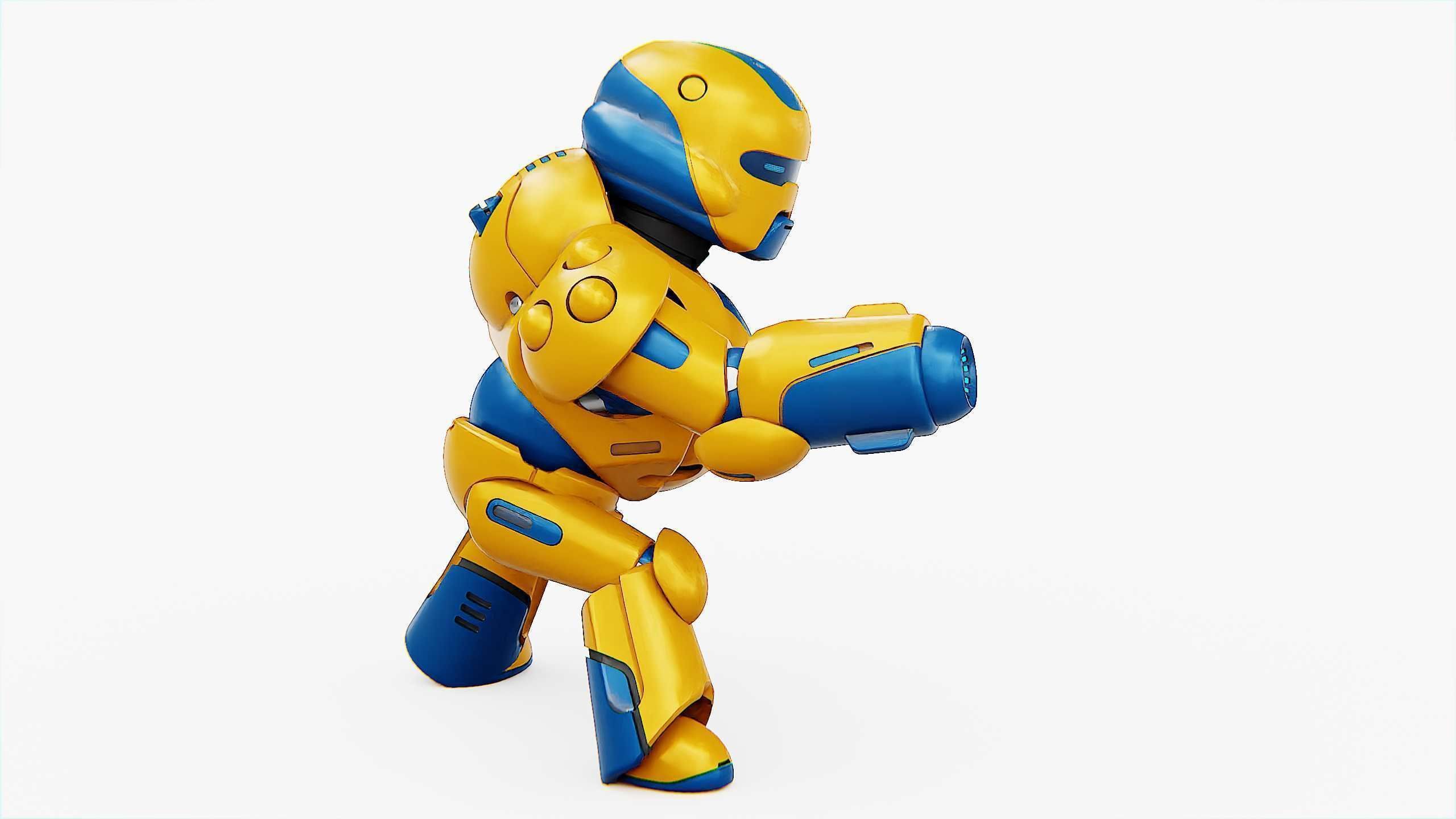 COMBAT DROID COLOBO Rigged for Unreal Engine - Unity - MIXAMO  3D model_11