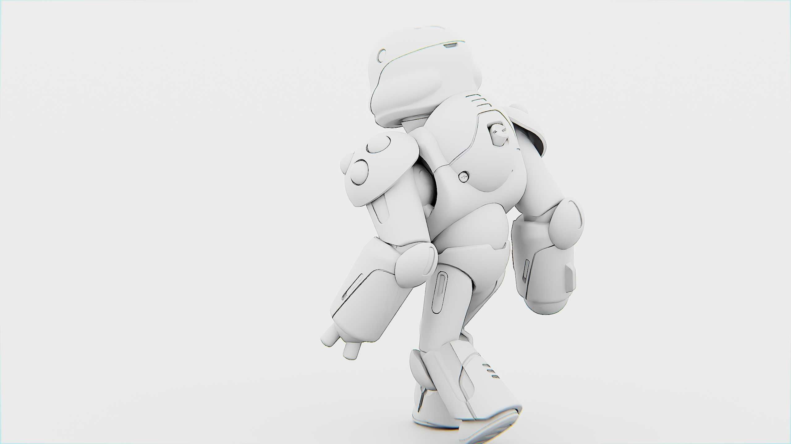 COMBAT DROID COLOBO Rigged for Unreal Engine - Unity - MIXAMO  3D model_33