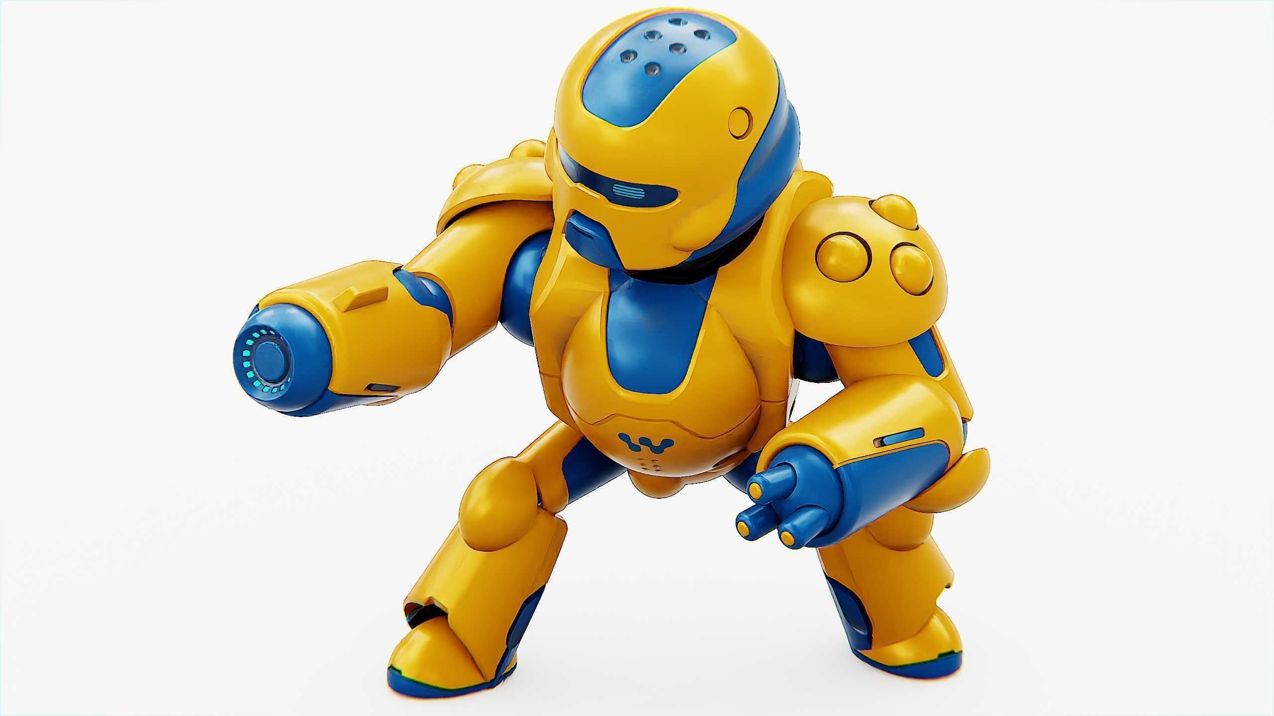 COMBAT DROID COLOBO Rigged for Unreal Engine - Unity - MIXAMO  3D model_17