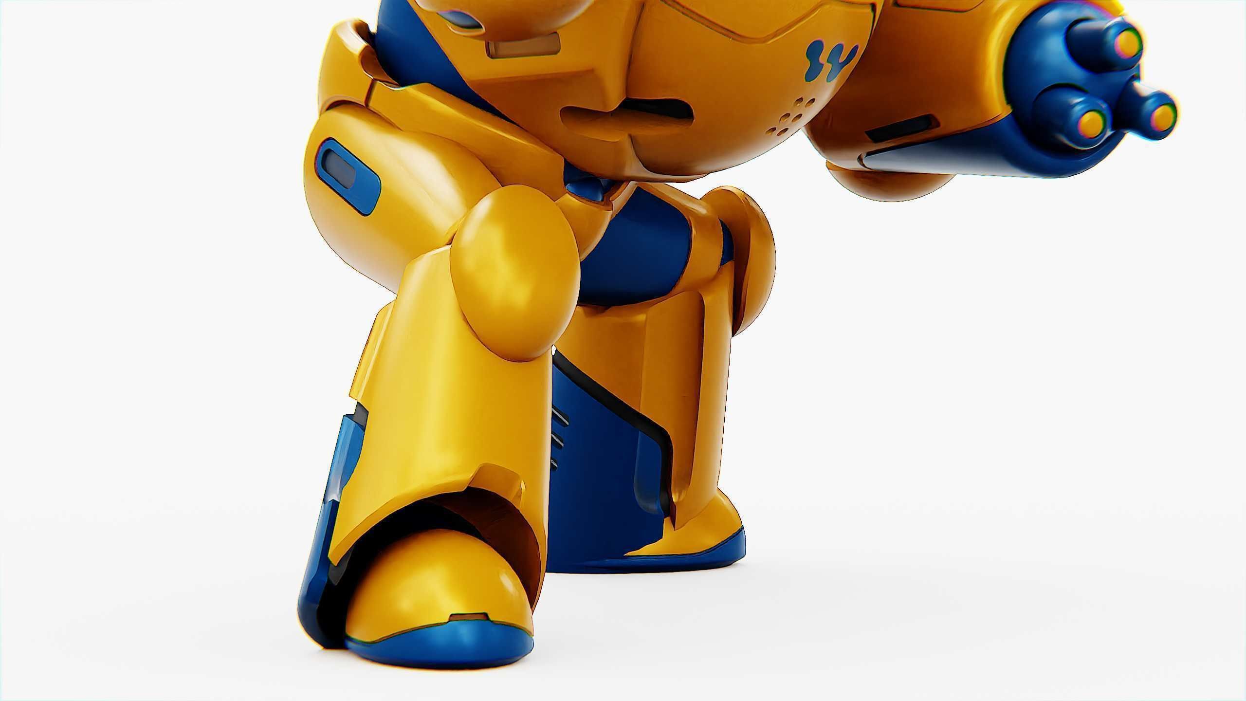 COMBAT DROID COLOBO Rigged for Unreal Engine - Unity - MIXAMO  3D model_19