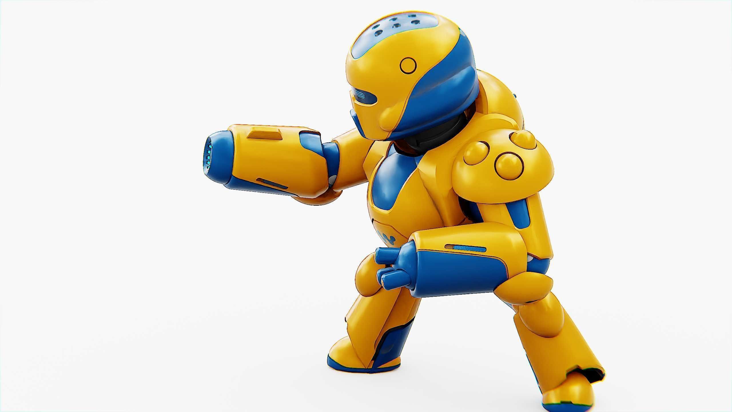 COMBAT DROID COLOBO Rigged for Unreal Engine - Unity - MIXAMO  3D model_4