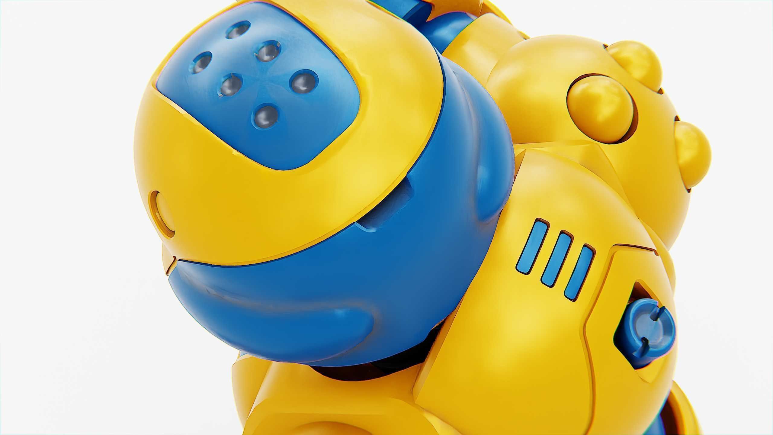 COMBAT DROID COLOBO Rigged for Unreal Engine - Unity - MIXAMO  3D model_22