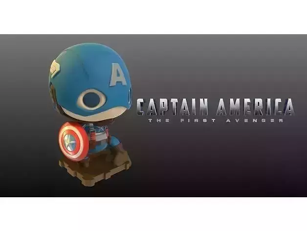Captain America 3D Printed Model