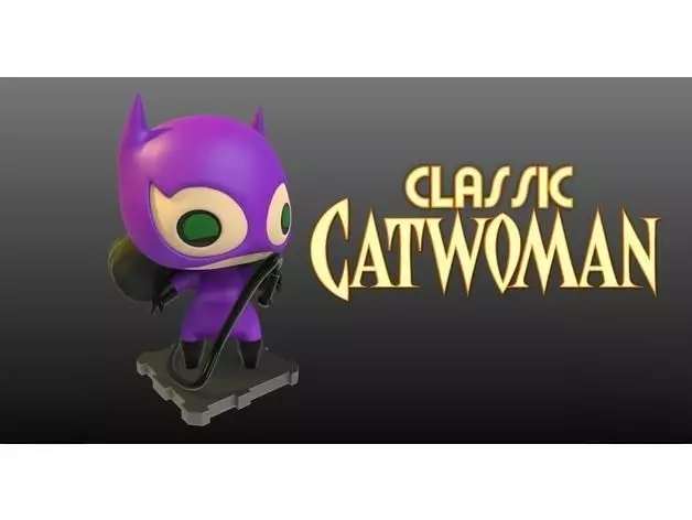 Catwoman Classic 3D Printing Sculpture 3D print model_0