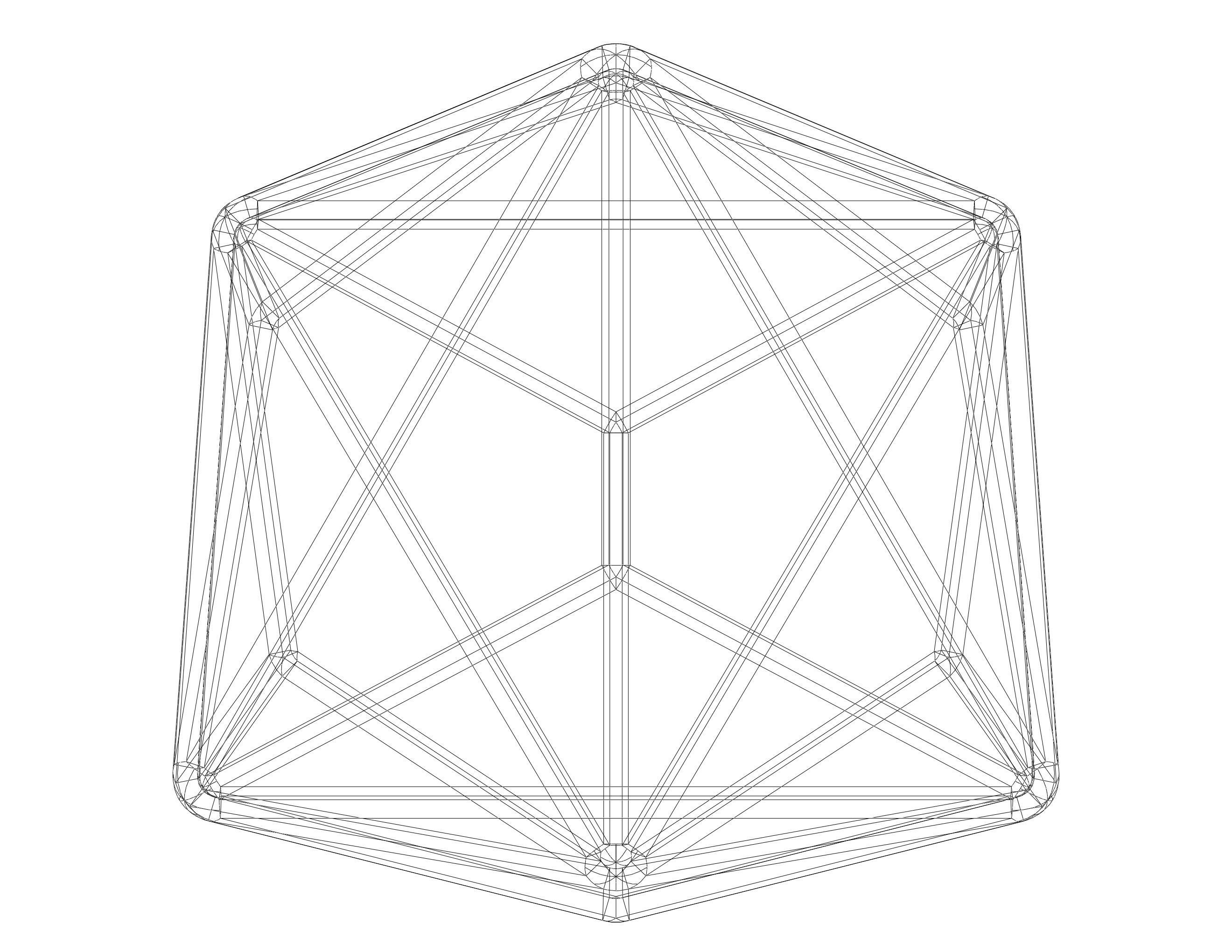 Wireframe Shape Triakis Octahedron 3D print model_20
