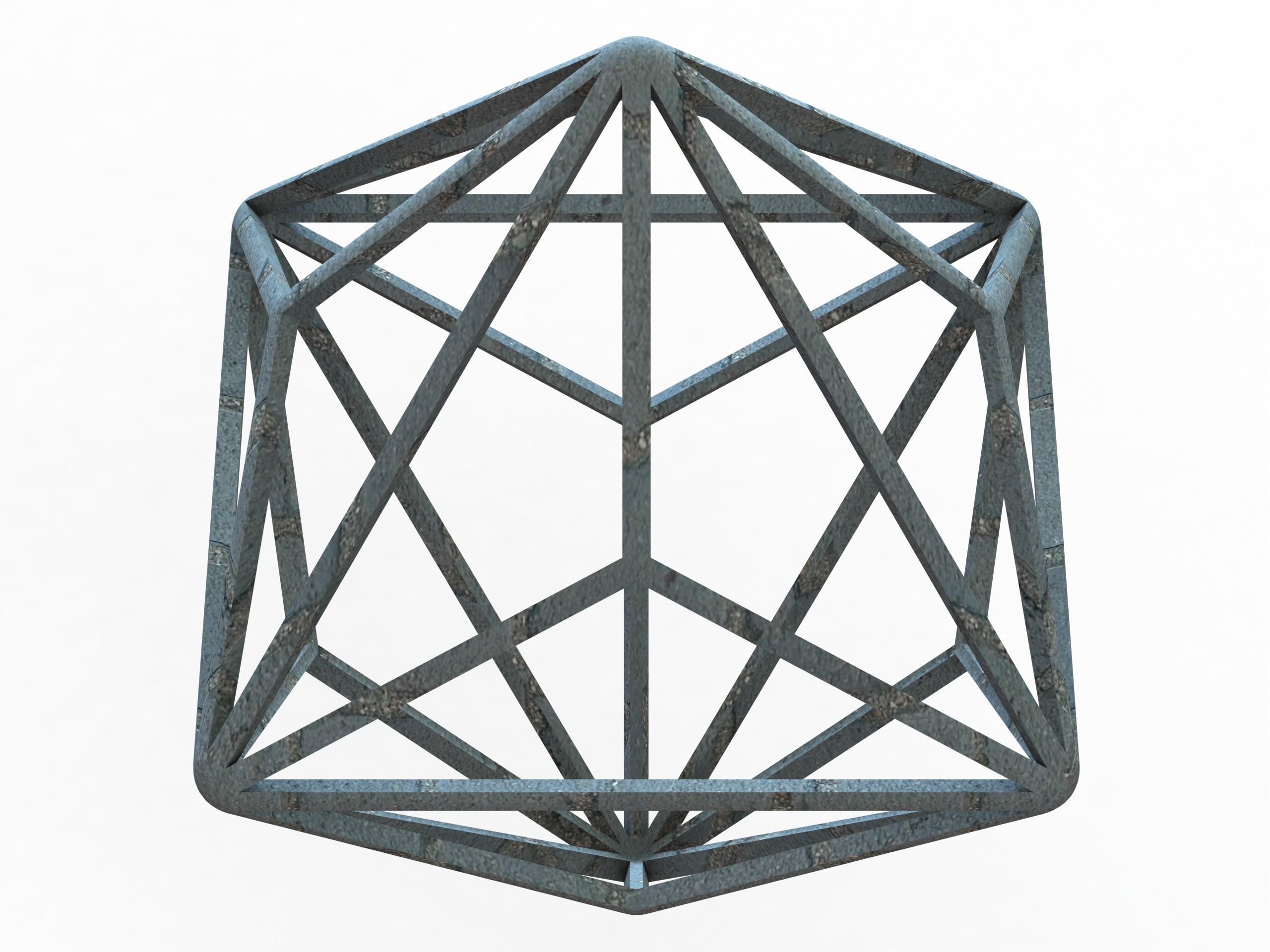 Wireframe Shape Triakis Octahedron 3D print model_1