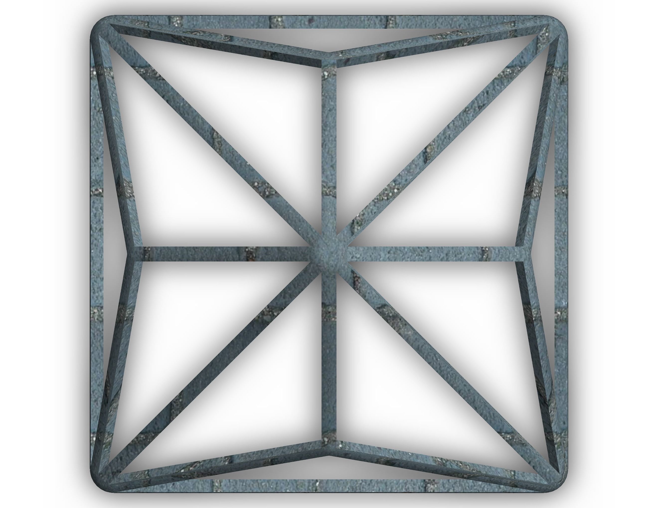 Wireframe Shape Triakis Octahedron 3D print model_17