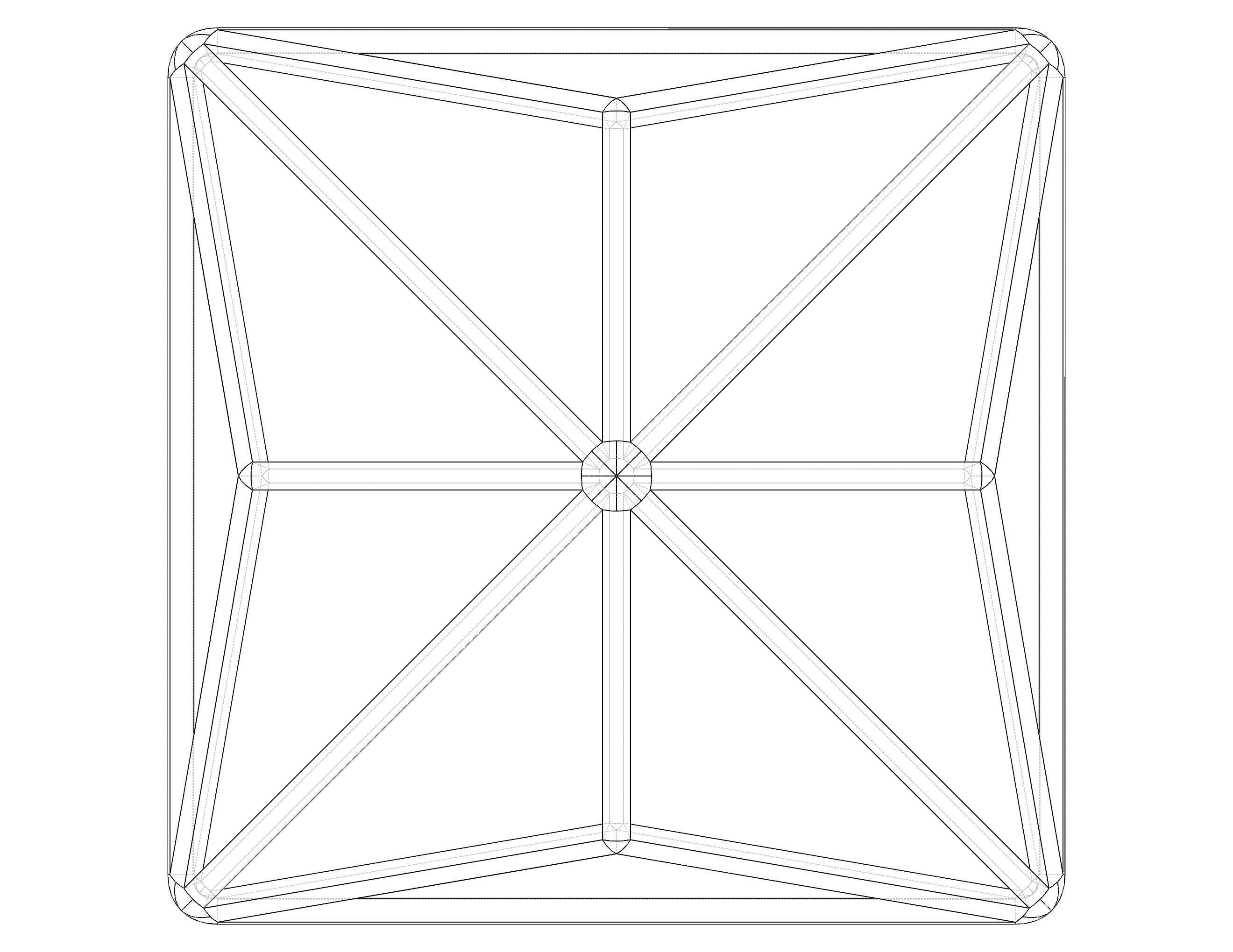 Wireframe Shape Triakis Octahedron 3D print model_15