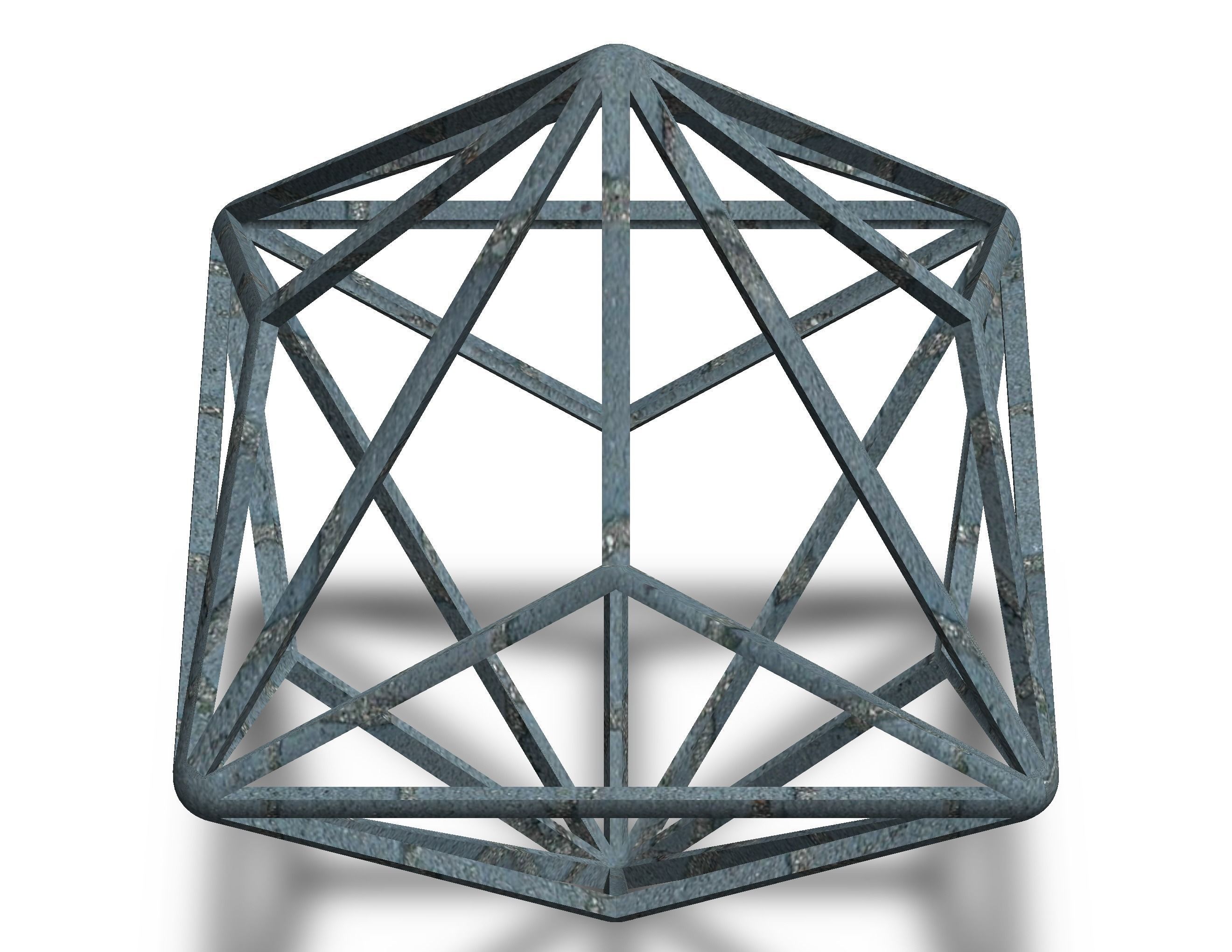 Wireframe Shape Triakis Octahedron 3D print model_21