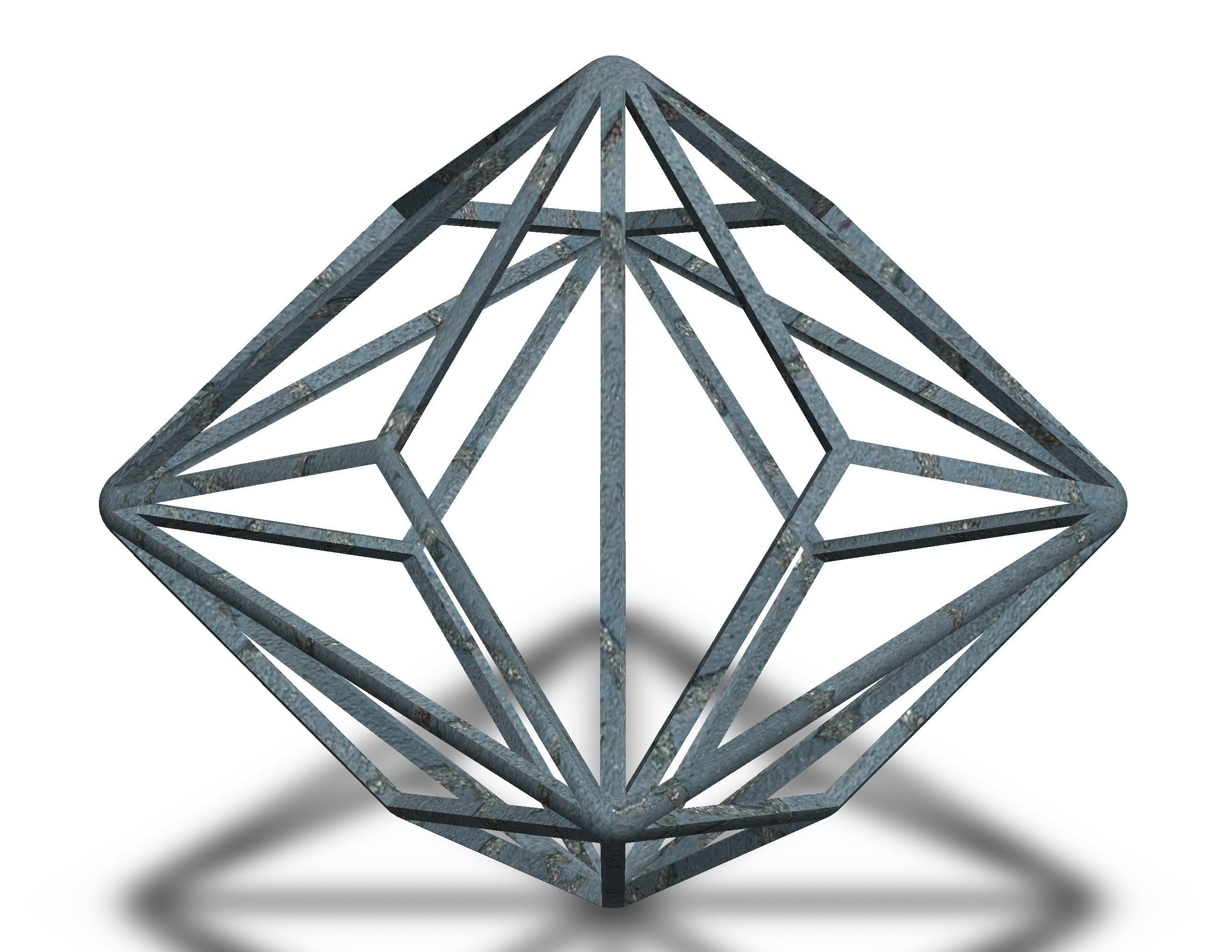 Wireframe Shape Triakis Octahedron 3D print model_9