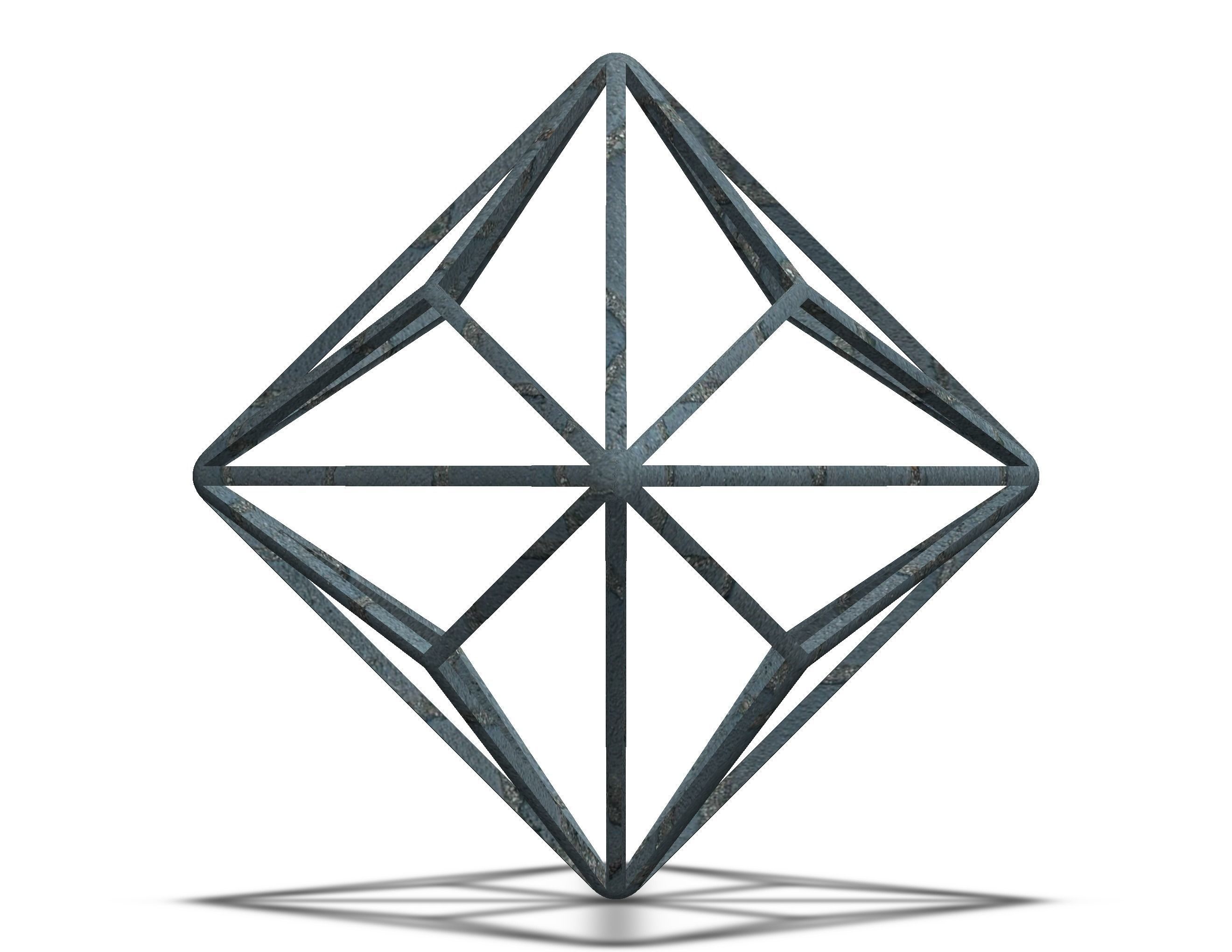 Wireframe Shape Triakis Octahedron 3D print model_29
