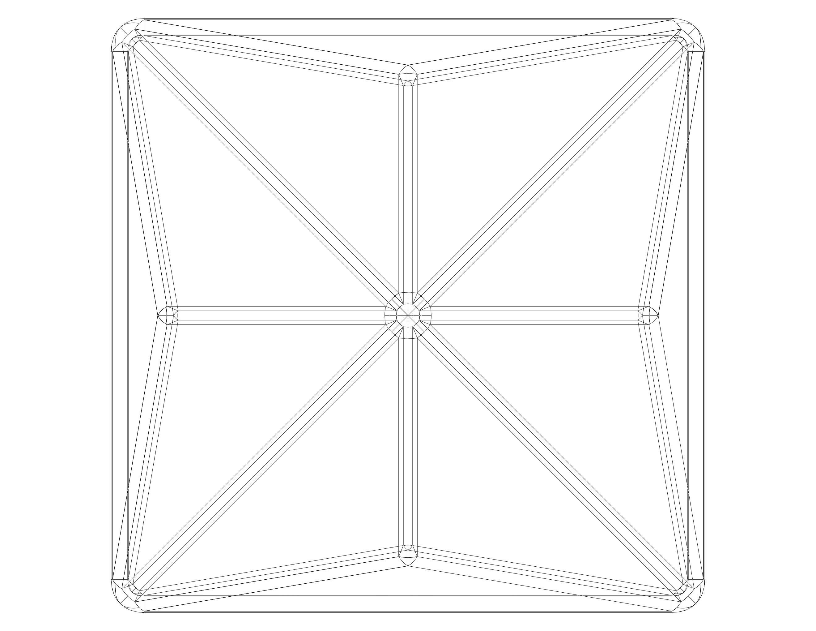 Wireframe Shape Triakis Octahedron 3D print model_16