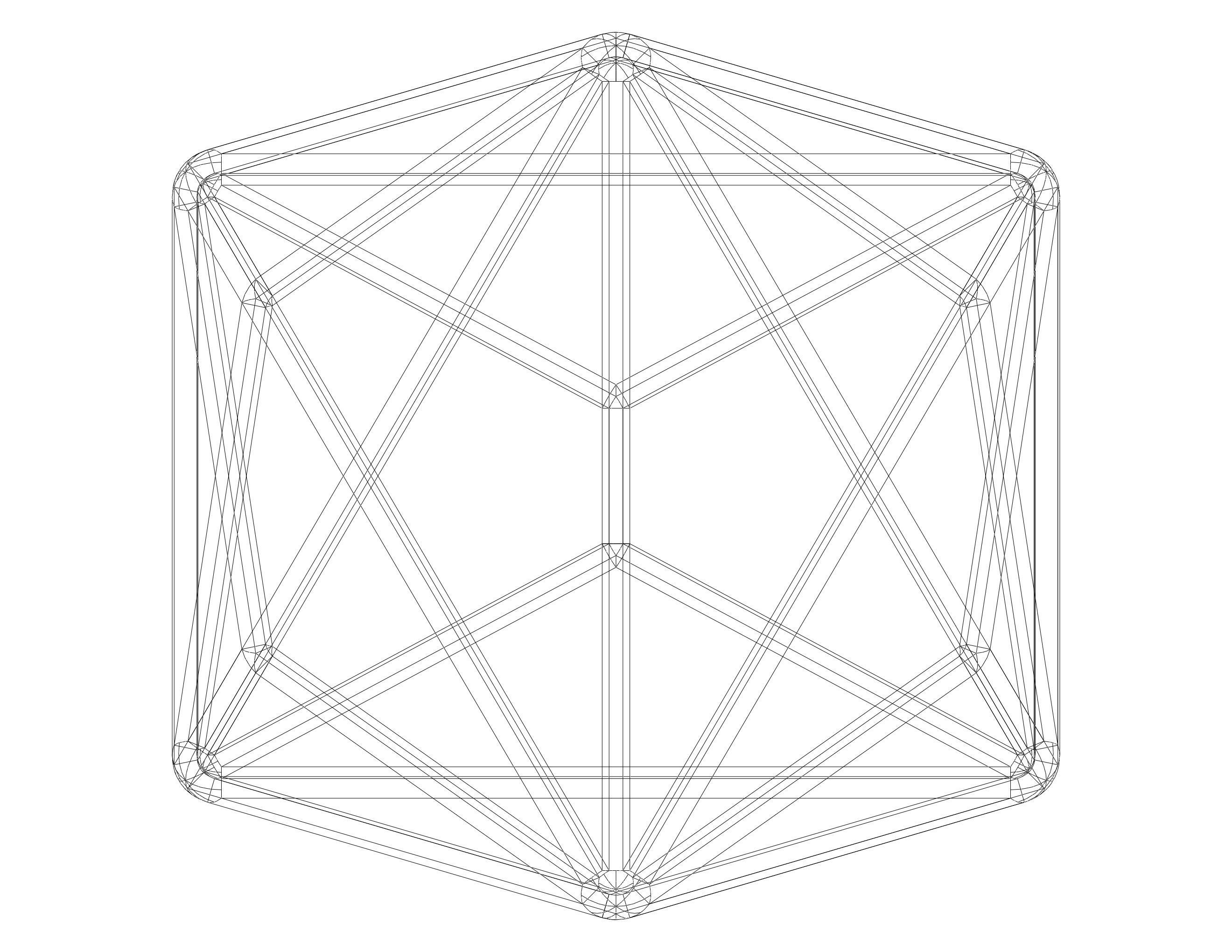 Wireframe Shape Triakis Octahedron 3D print model_40