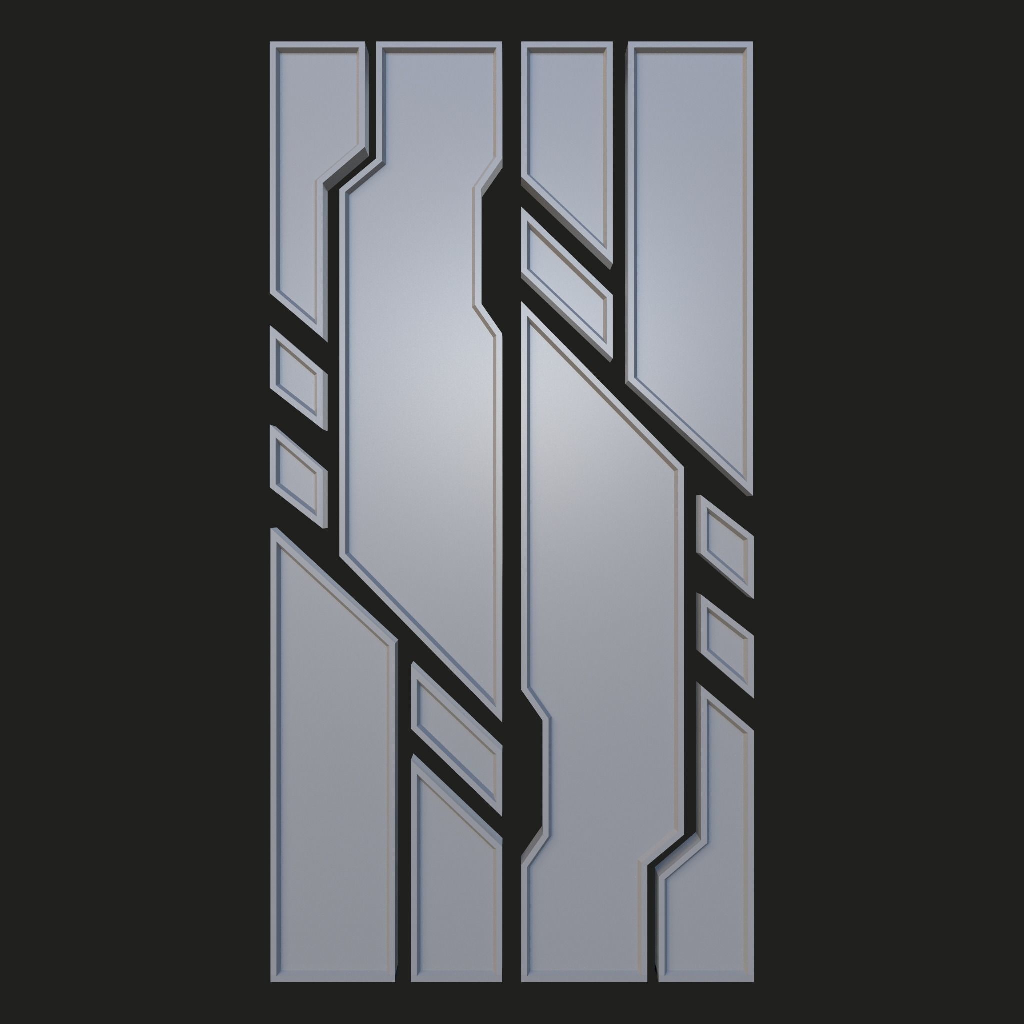 Sci-fi Panels Base Mesh Vol 2 Low-poly 3D model_12