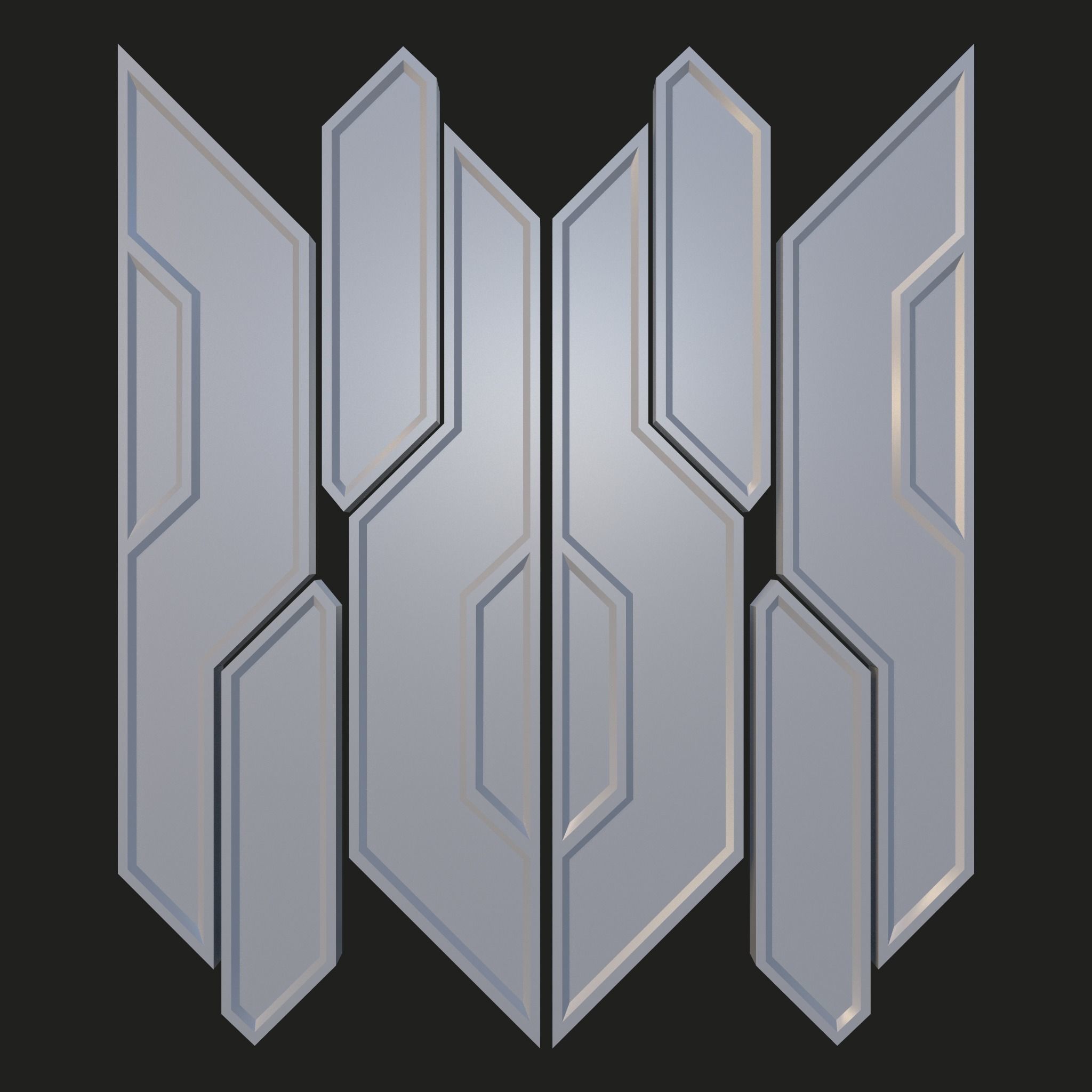 Sci-fi Panels Base Mesh Vol 2 Low-poly 3D model_9