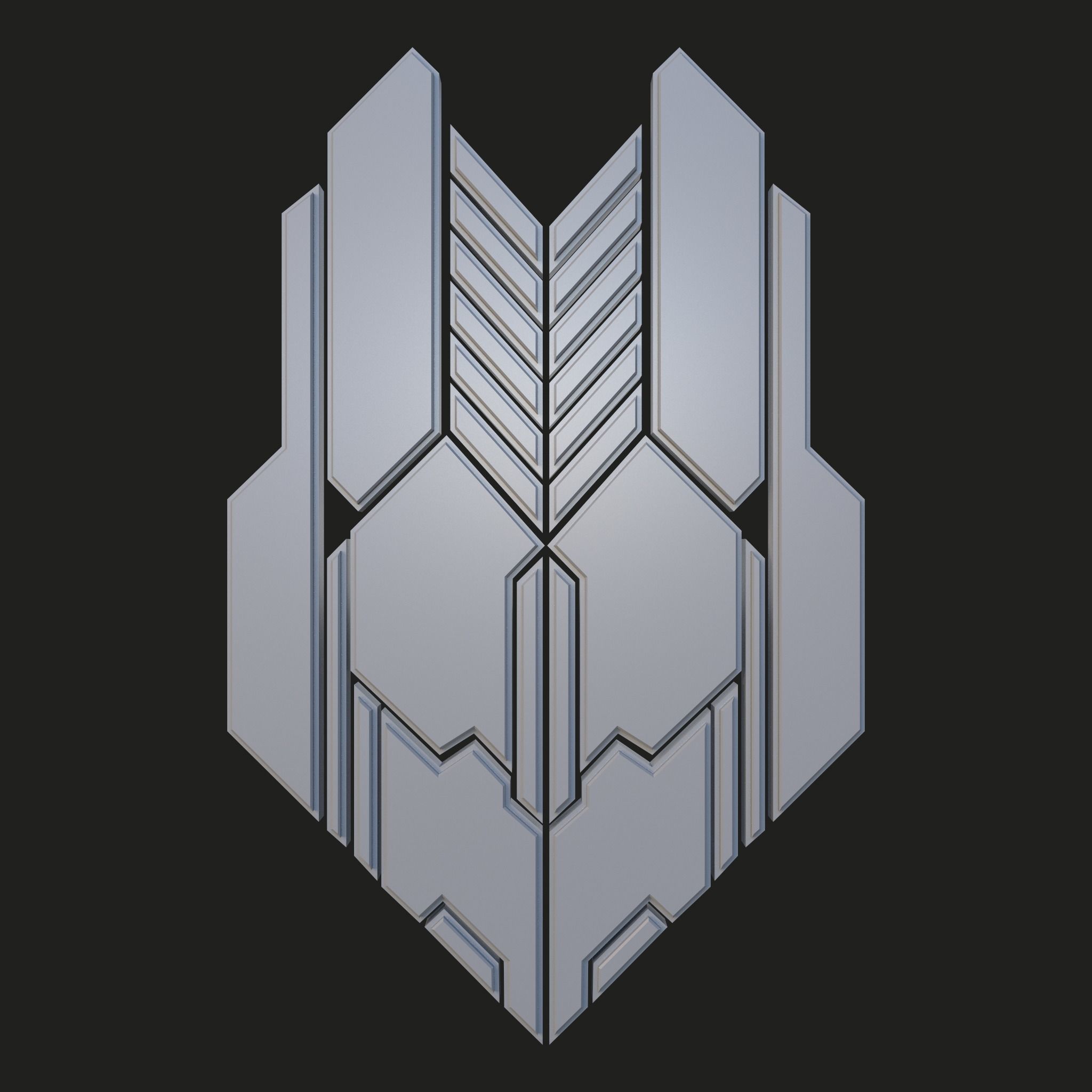 Sci-fi Panels Base Mesh Vol 2 Low-poly 3D model_10