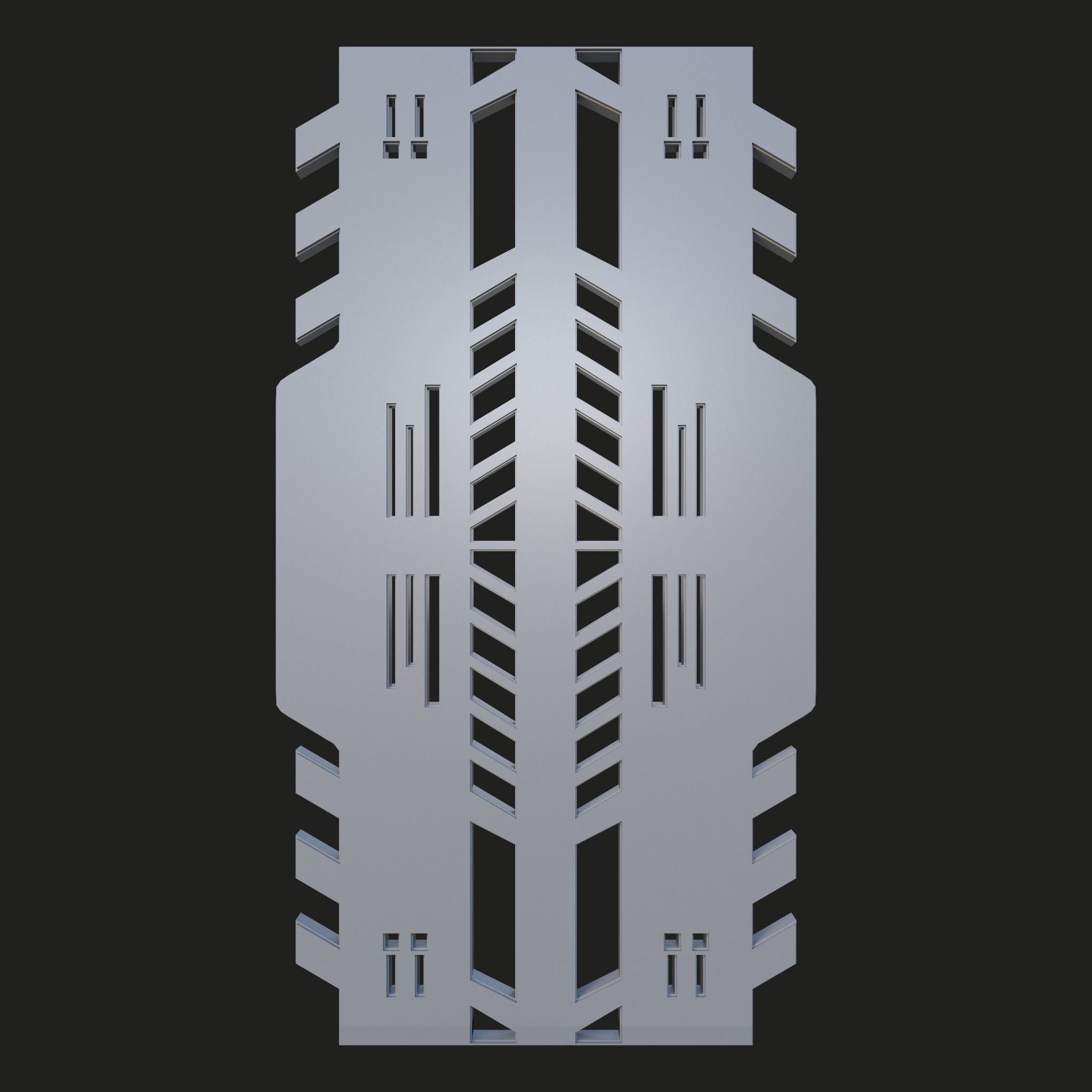 Sci-fi Panels Base Mesh Vol 2 Low-poly 3D model_7