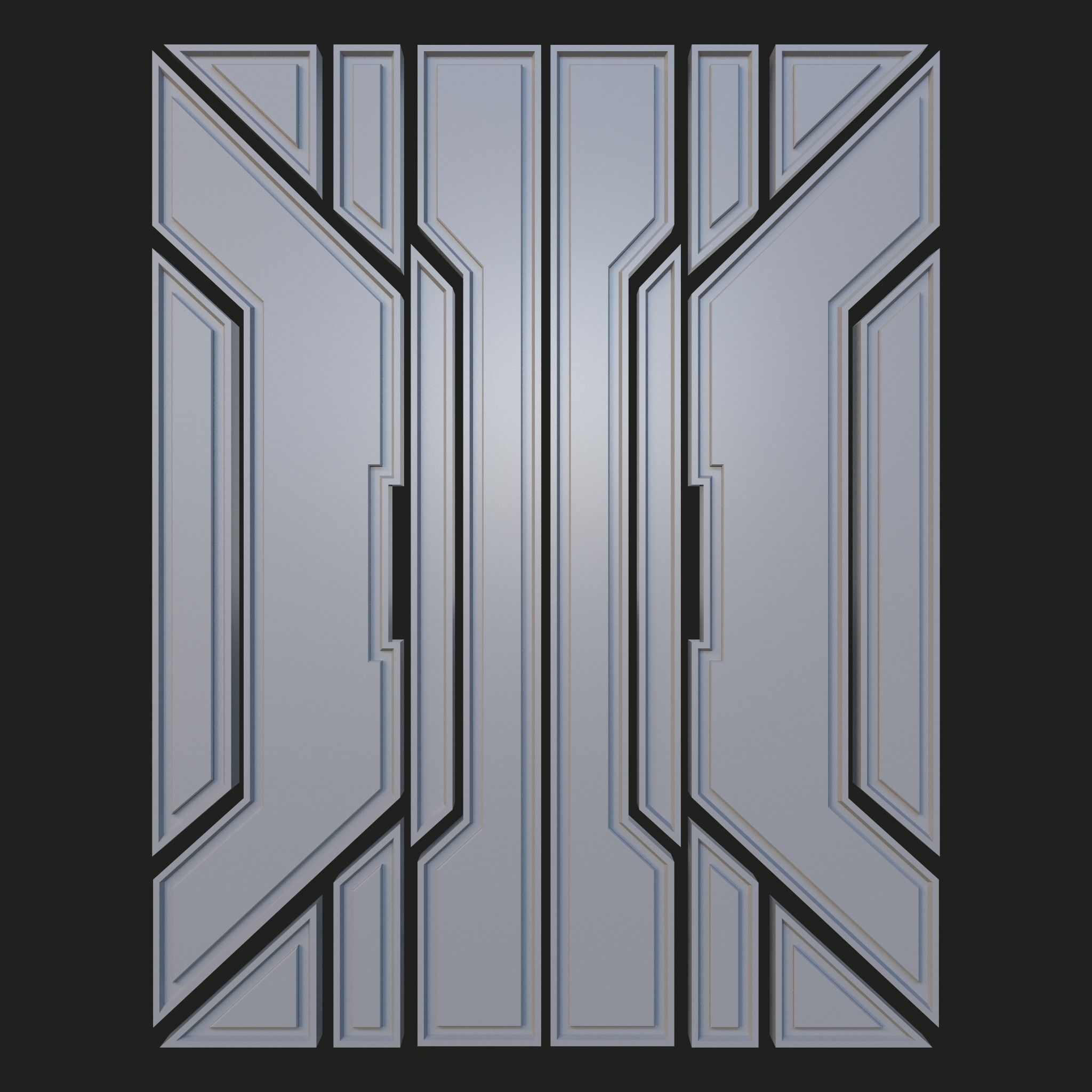 Sci-fi Panels Base Mesh Vol 2 Low-poly 3D model_14