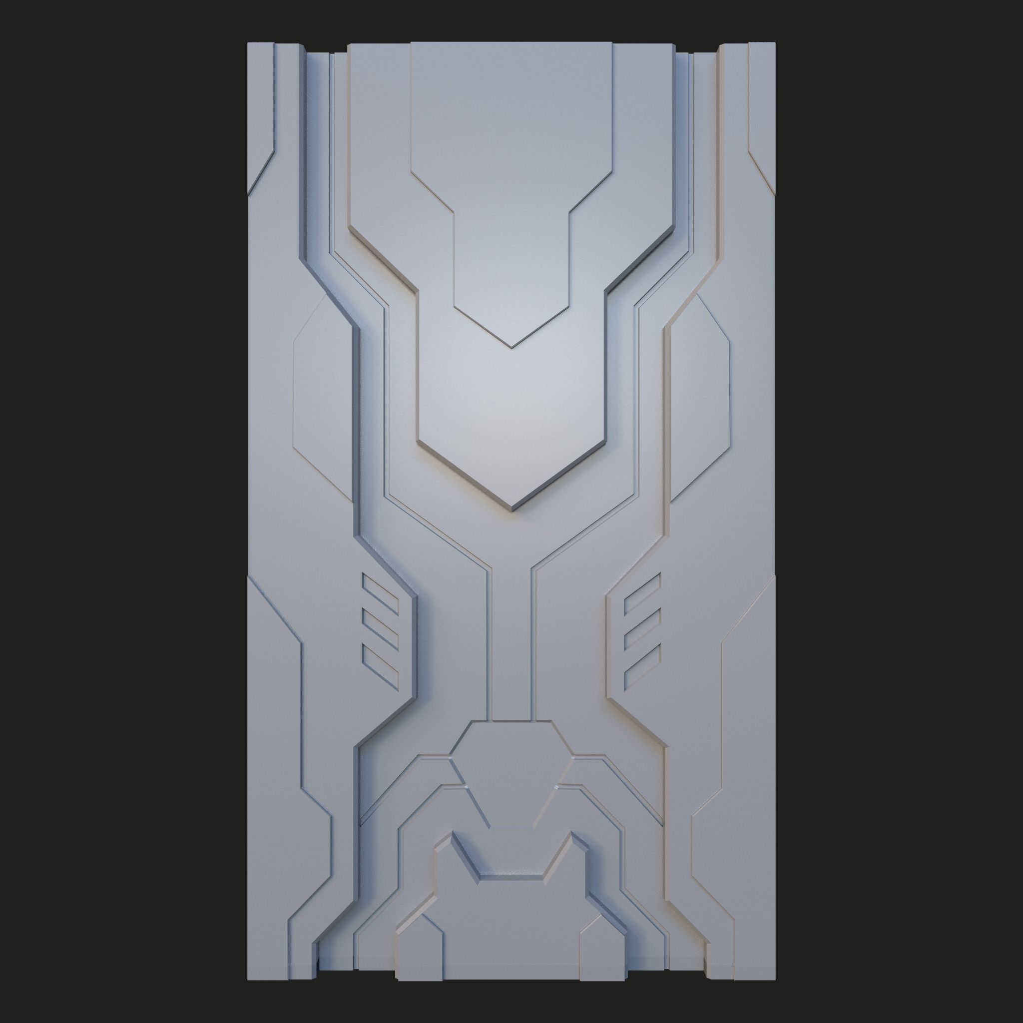 Sci-fi Panels Base Mesh Vol 2 Low-poly 3D model_11