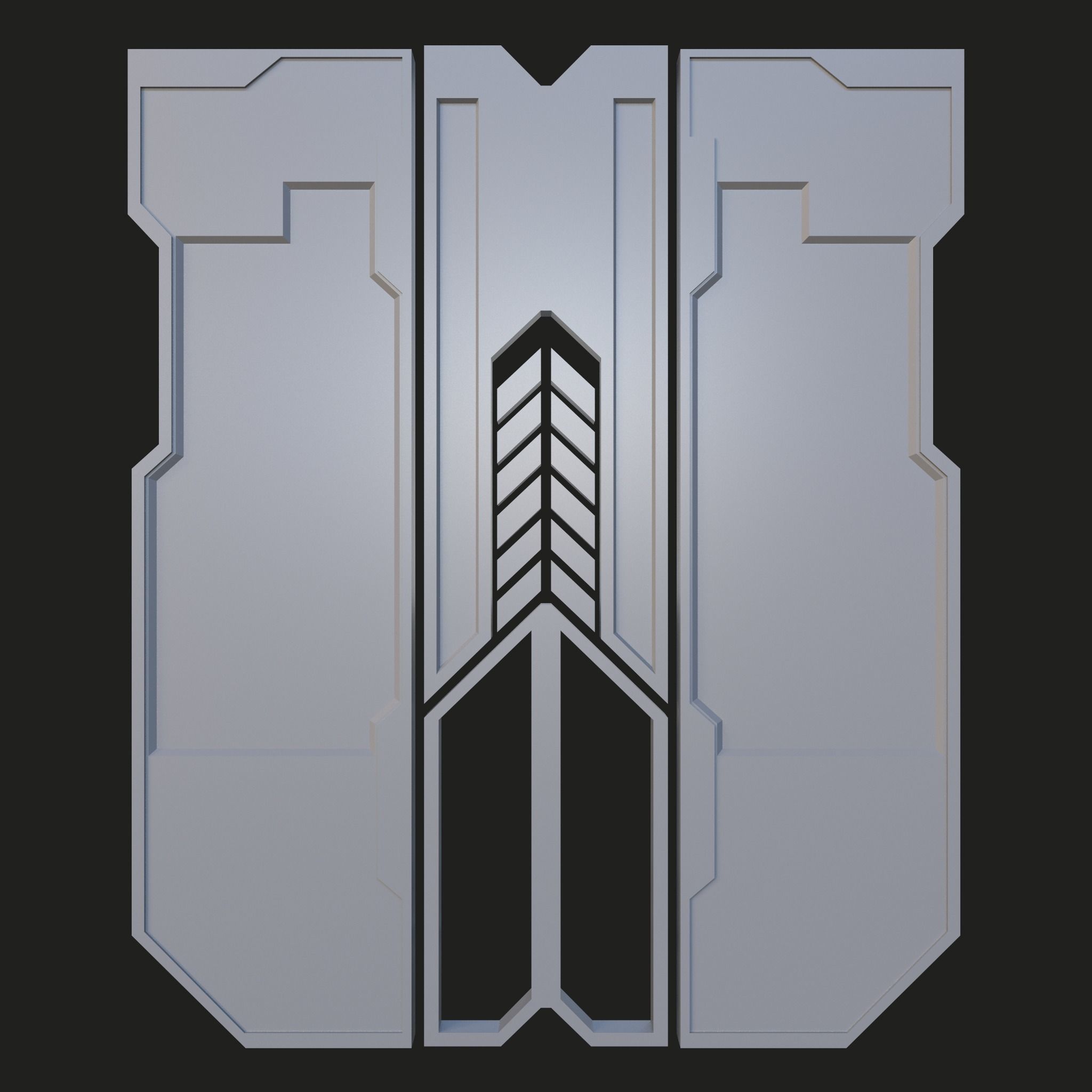 Sci-fi Panels Base Mesh Vol 2 Low-poly 3D model_8