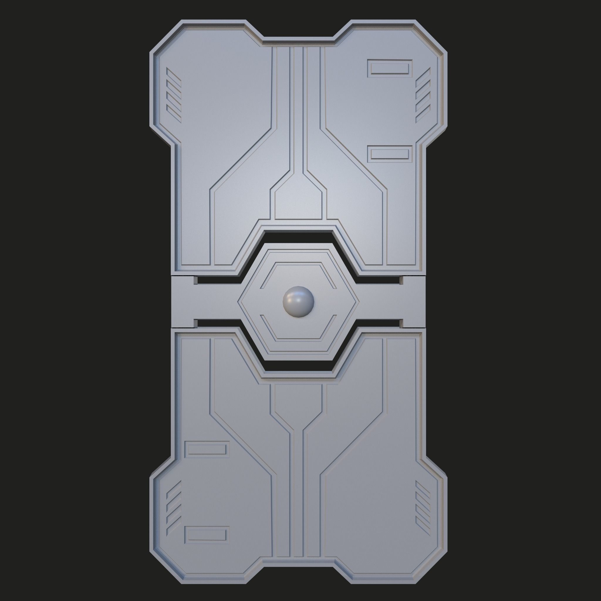 Sci-fi Panels Base Mesh Vol 2 Low-poly 3D model_21