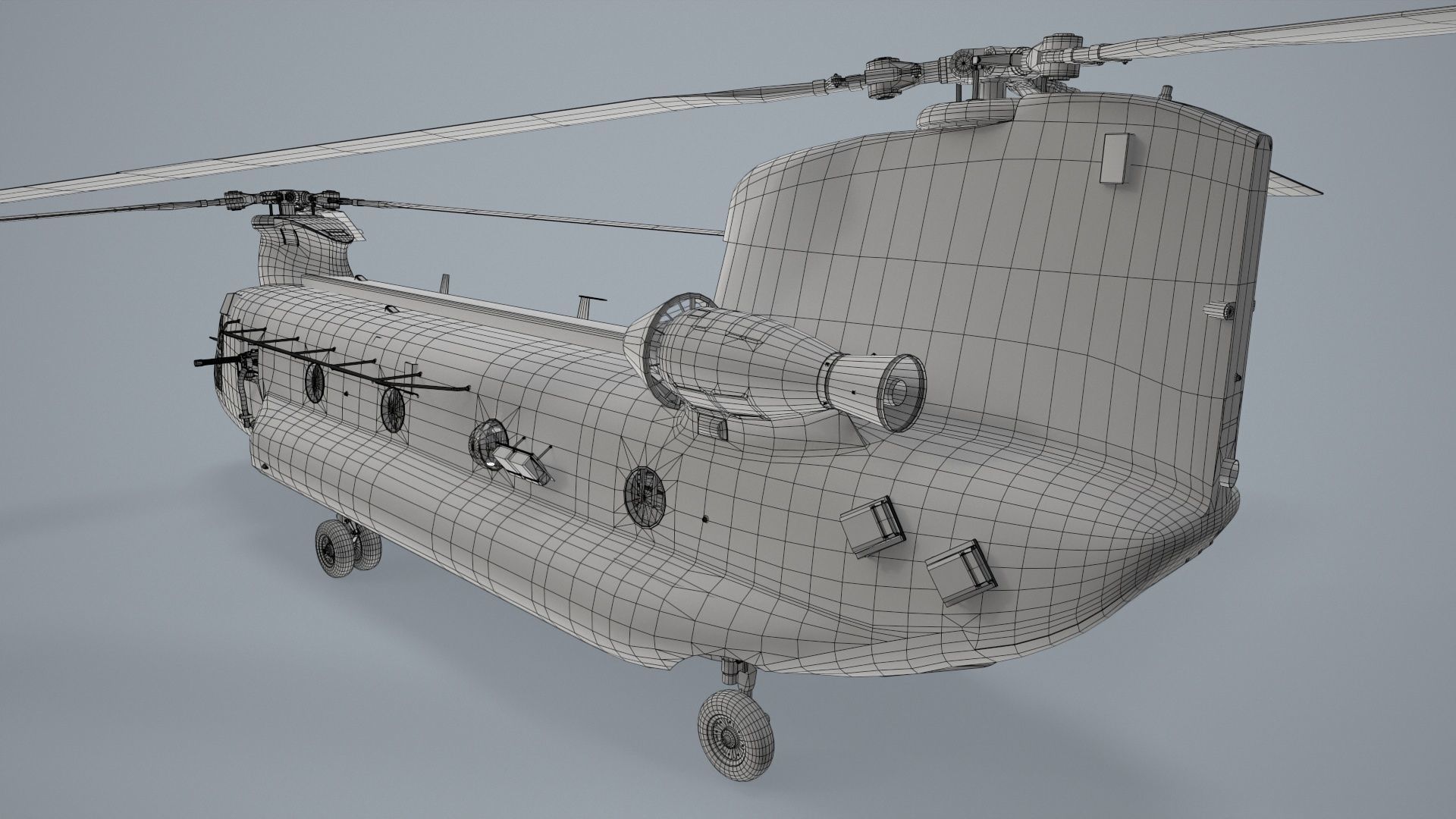  CH-47 Chinook Luftwaffe Basic Animation 3D model_29