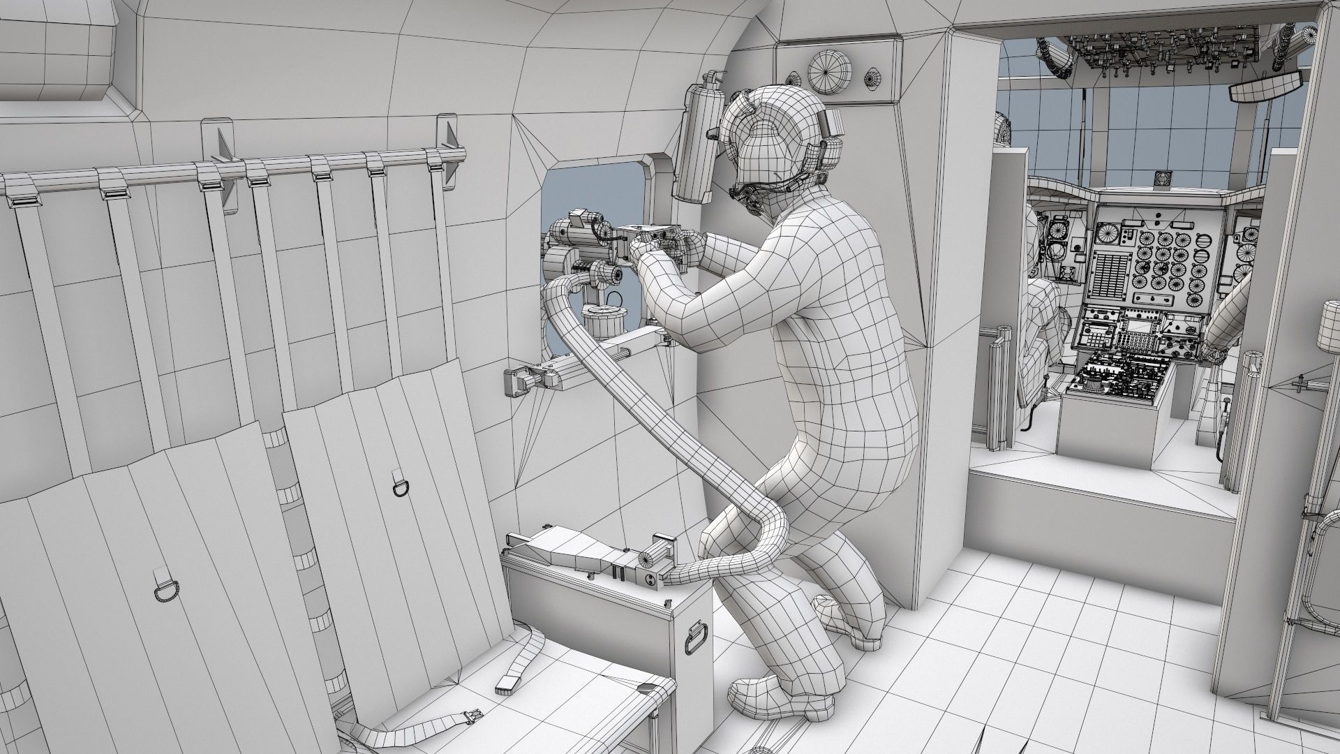  CH-47 Chinook Luftwaffe Basic Animation 3D model_27