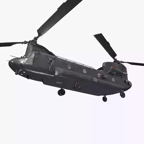  CH-47 Chinook Luftwaffe Basic Animation 3D model
