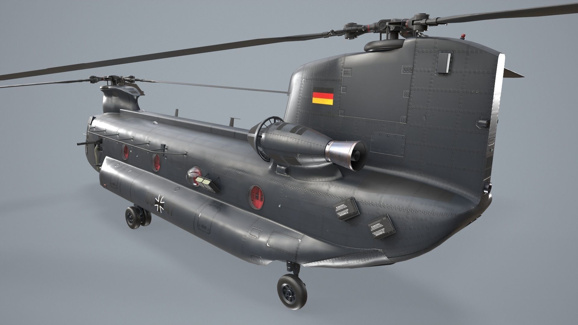  CH-47 Chinook Luftwaffe Basic Animation 3D model_4