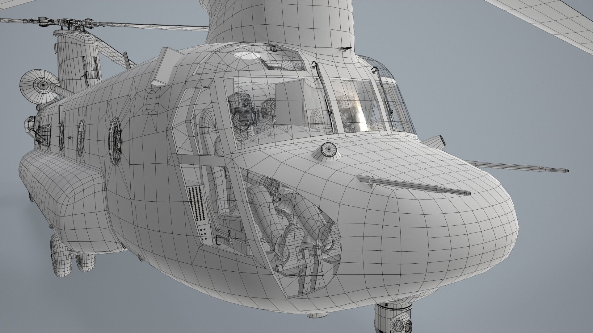  CH-47 Chinook Luftwaffe Basic Animation 3D model_31
