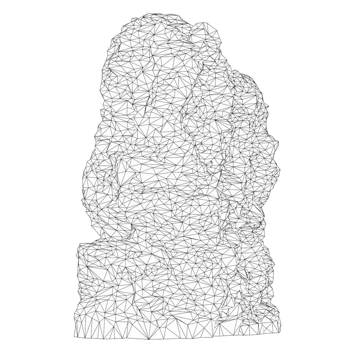 Realistic Mountain Cliff 07 Low-poly 3D model_4