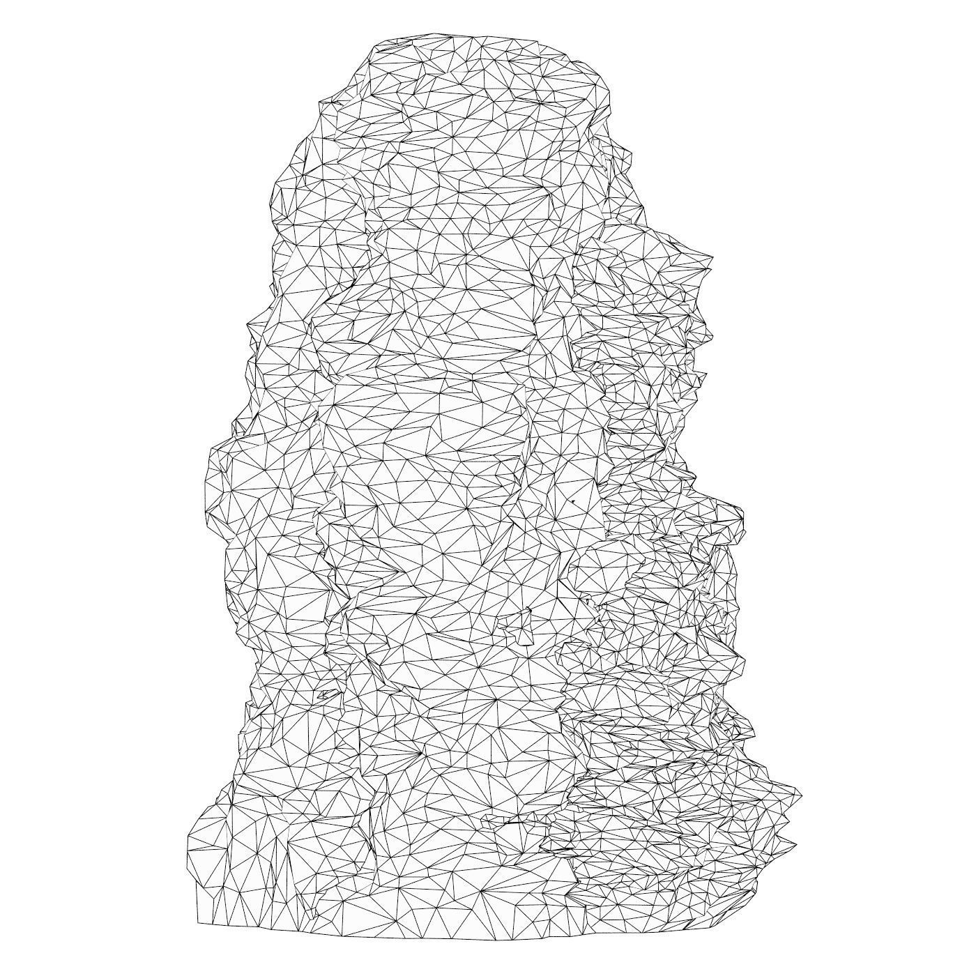 Realistic Mountain Cliff 09 Low-poly 3D model_4