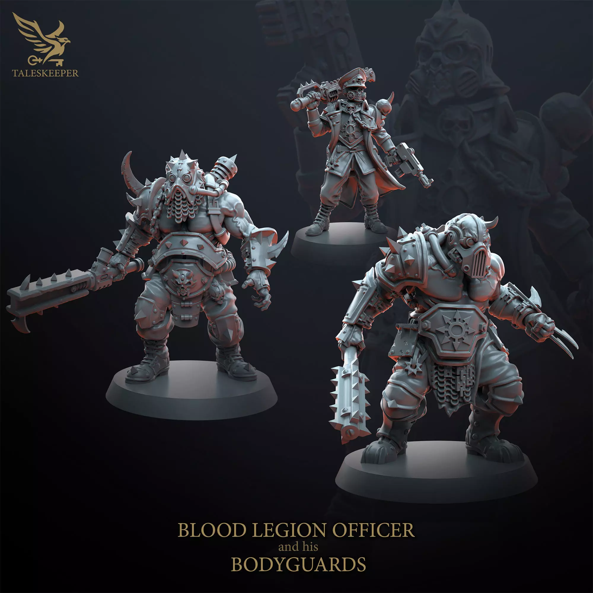 BLOOD LEGION OFFICER And His BODYGUARD 3D print model