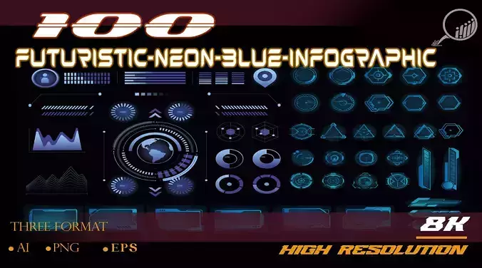 futuristic-neon-blue-infographic Texture