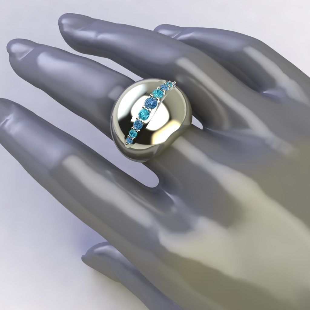 blob rings 3D print model_1