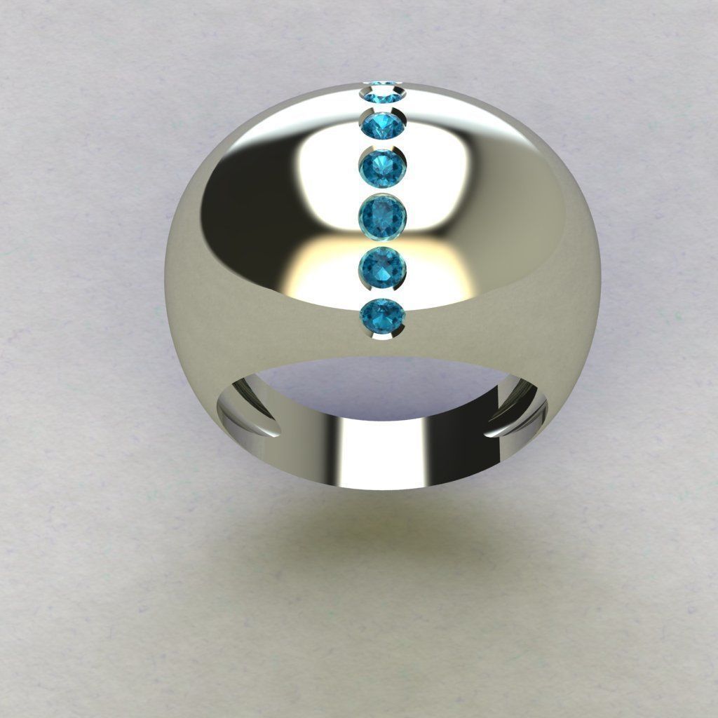 blob rings 3D print model_3