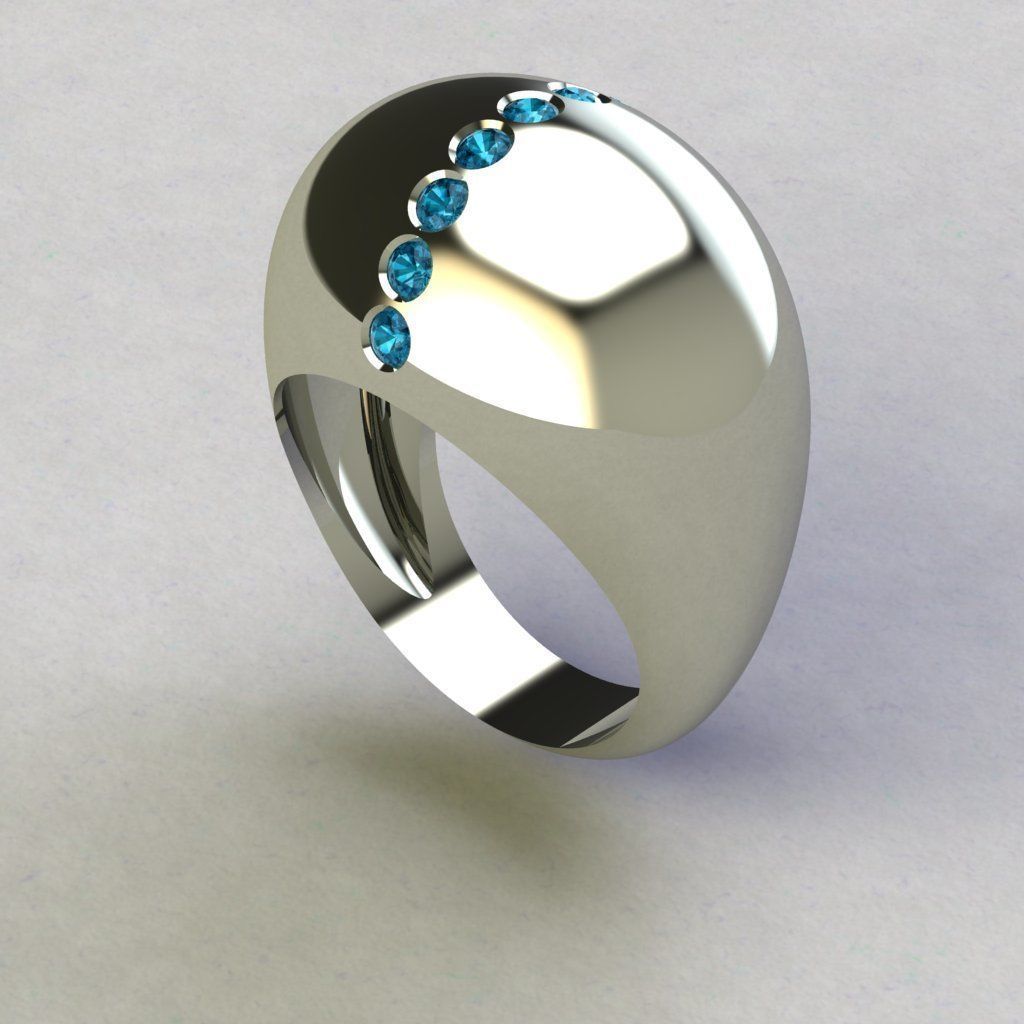 blob rings 3D print model_4