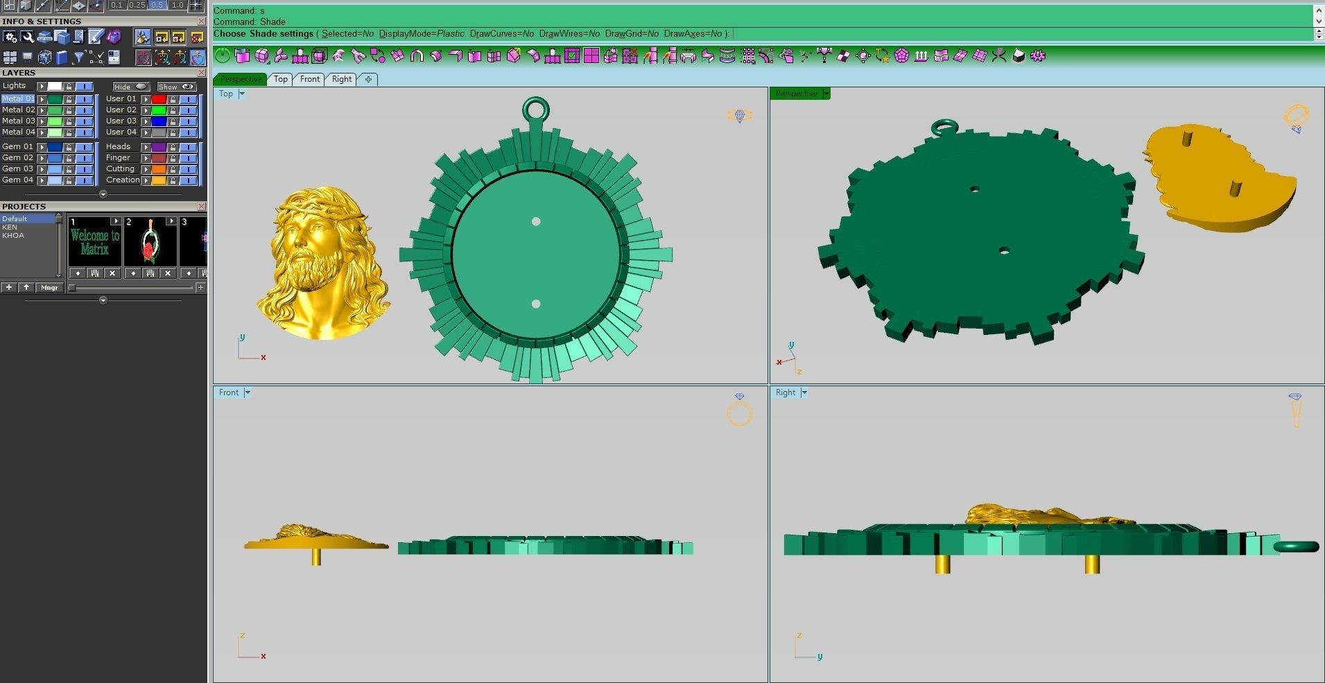 Jesus Head pendant 3D print model_8