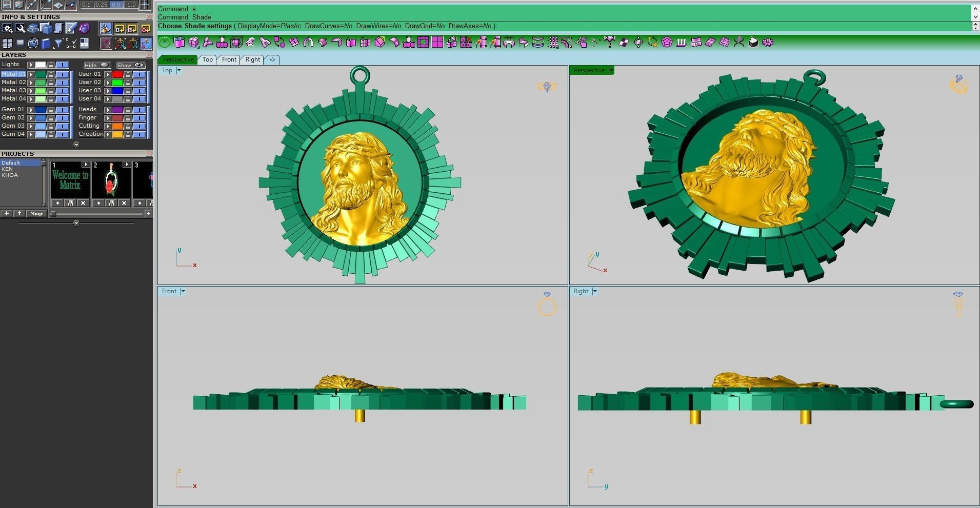 Jesus Head pendant 3D print model_7