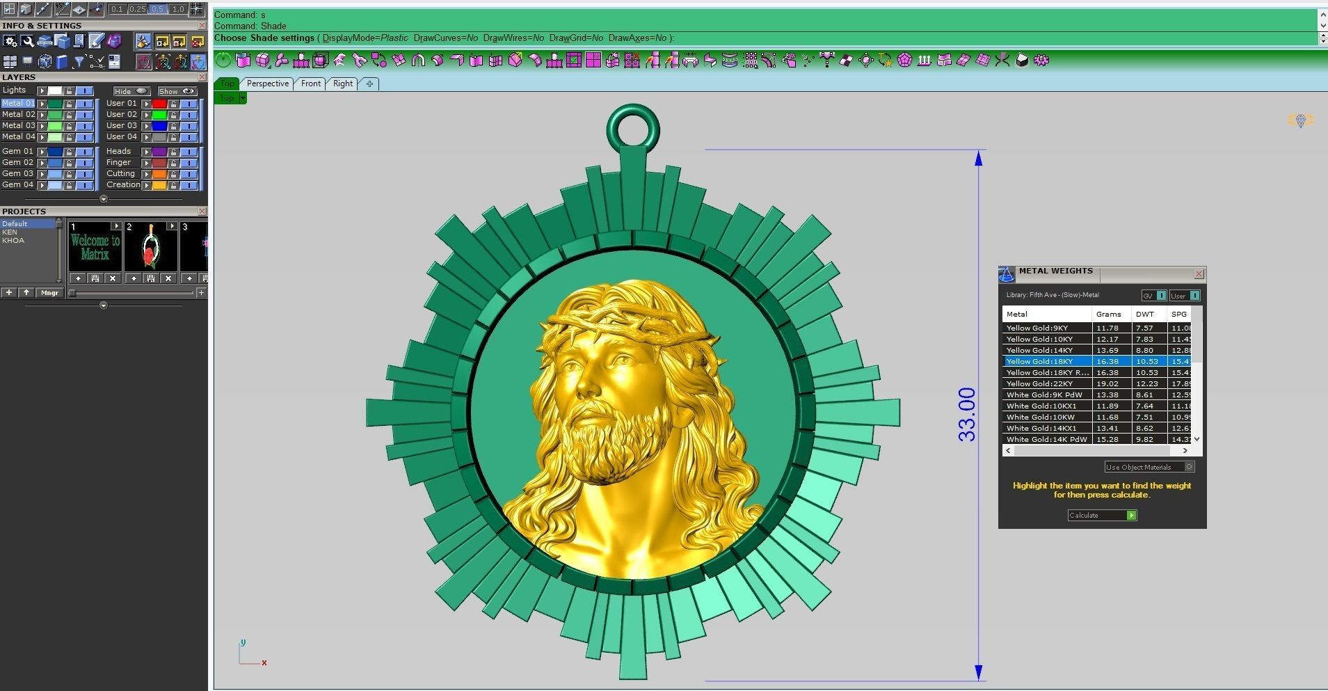 Jesus Head pendant 3D print model_6