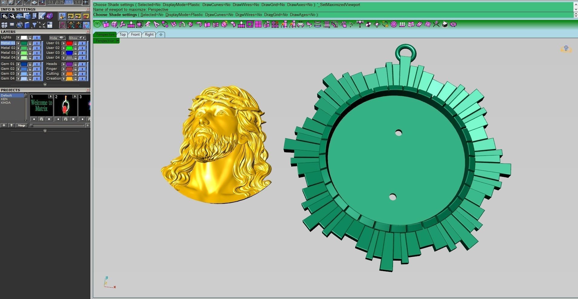 Jesus Head pendant 3D print model_9