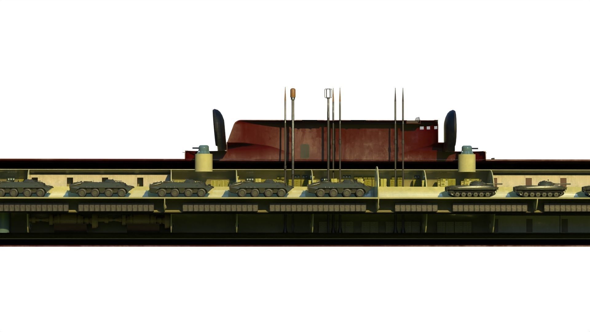Project 717 amphibious Transport Submarine 3D model_13