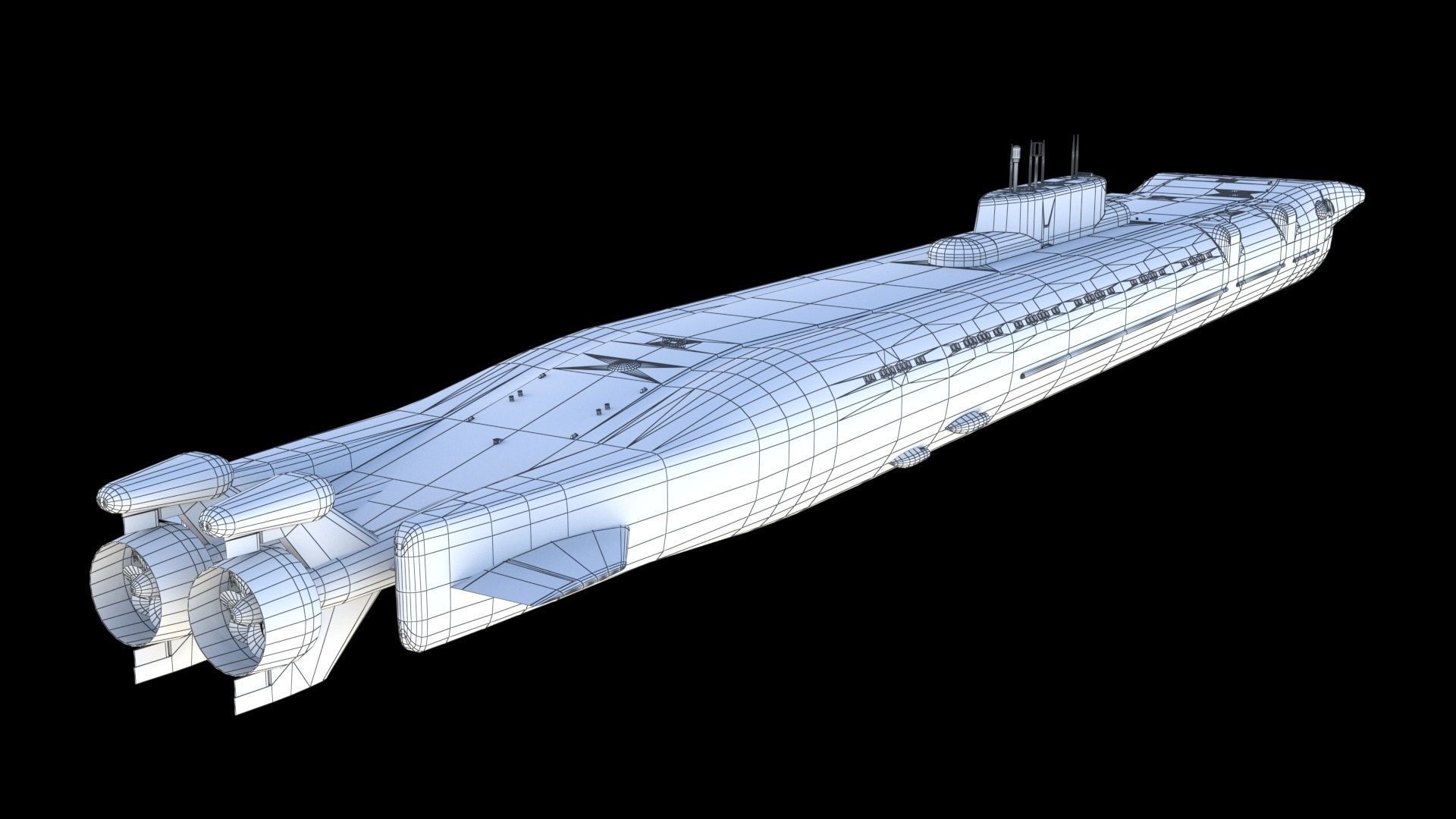 Project 717 amphibious Transport Submarine 3D model_25